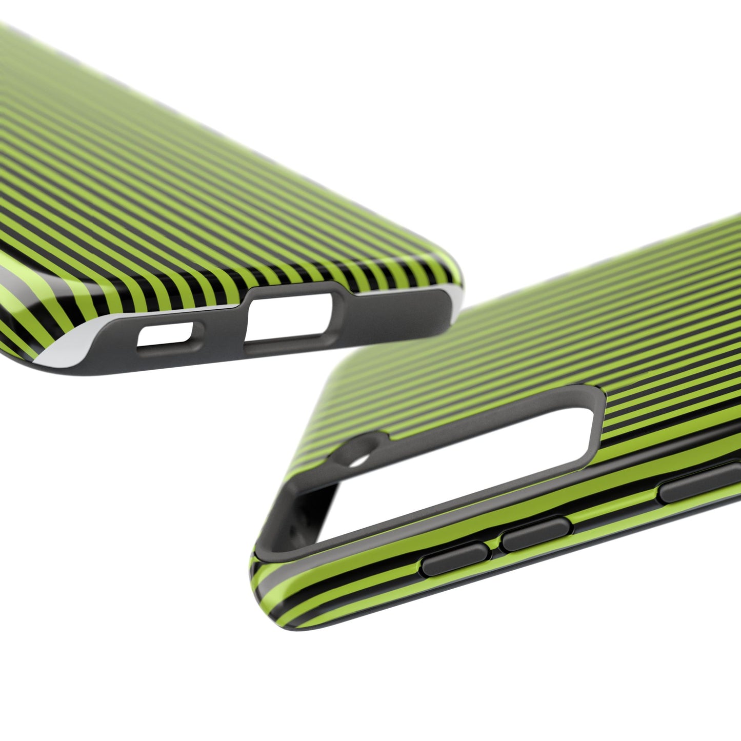 Stripe Green / Black Phone Case