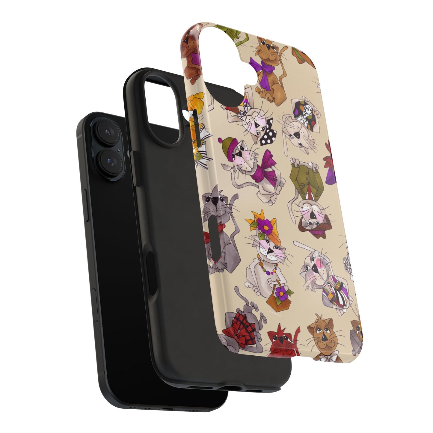 Spice Cats Tossed Muslin Phone Case