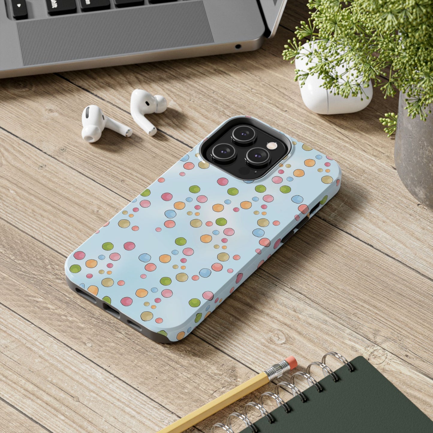 Clown Dots Blue Sky Phone Case