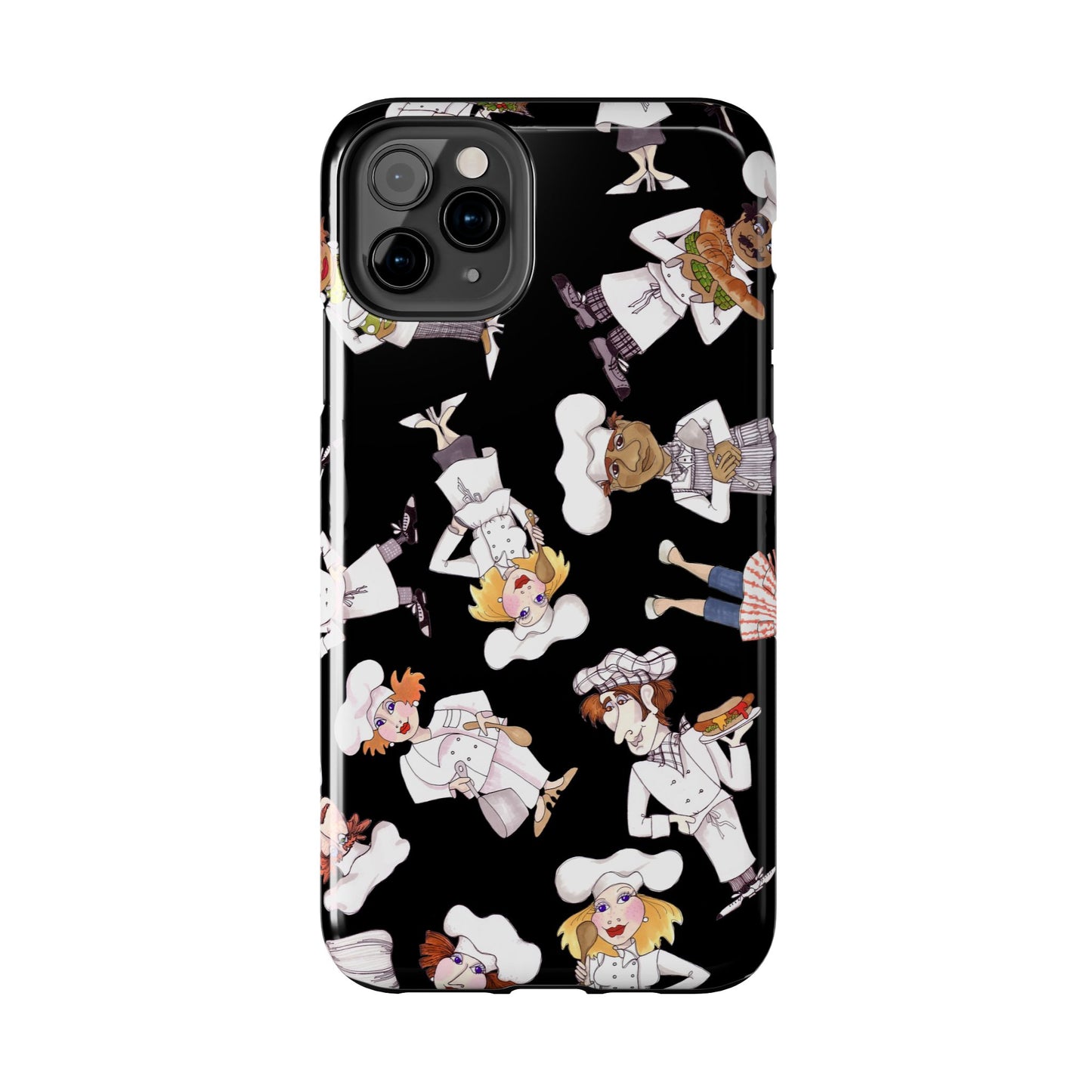 Tossed Chefs Black Phone Case