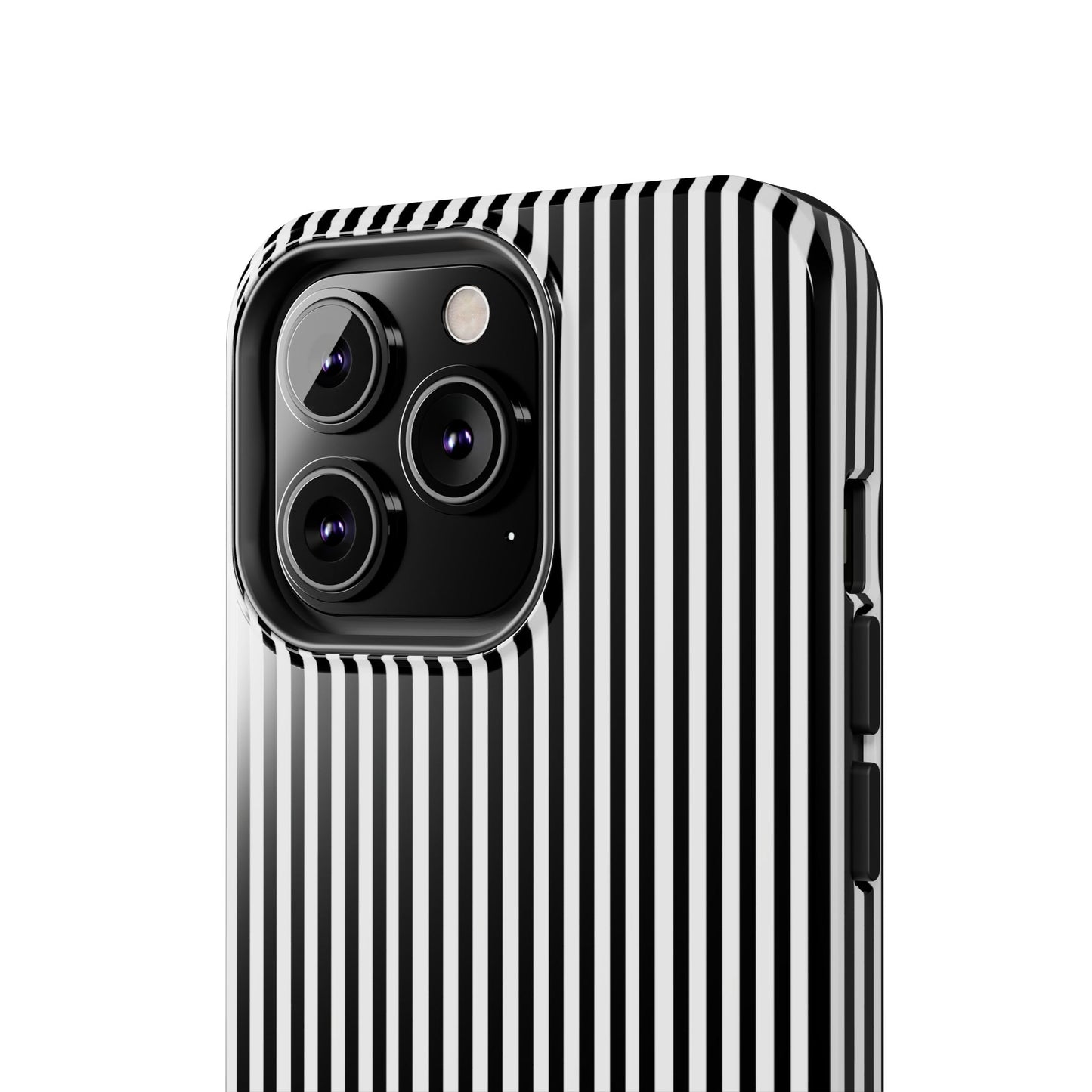 Stripe White / Black Phone Case