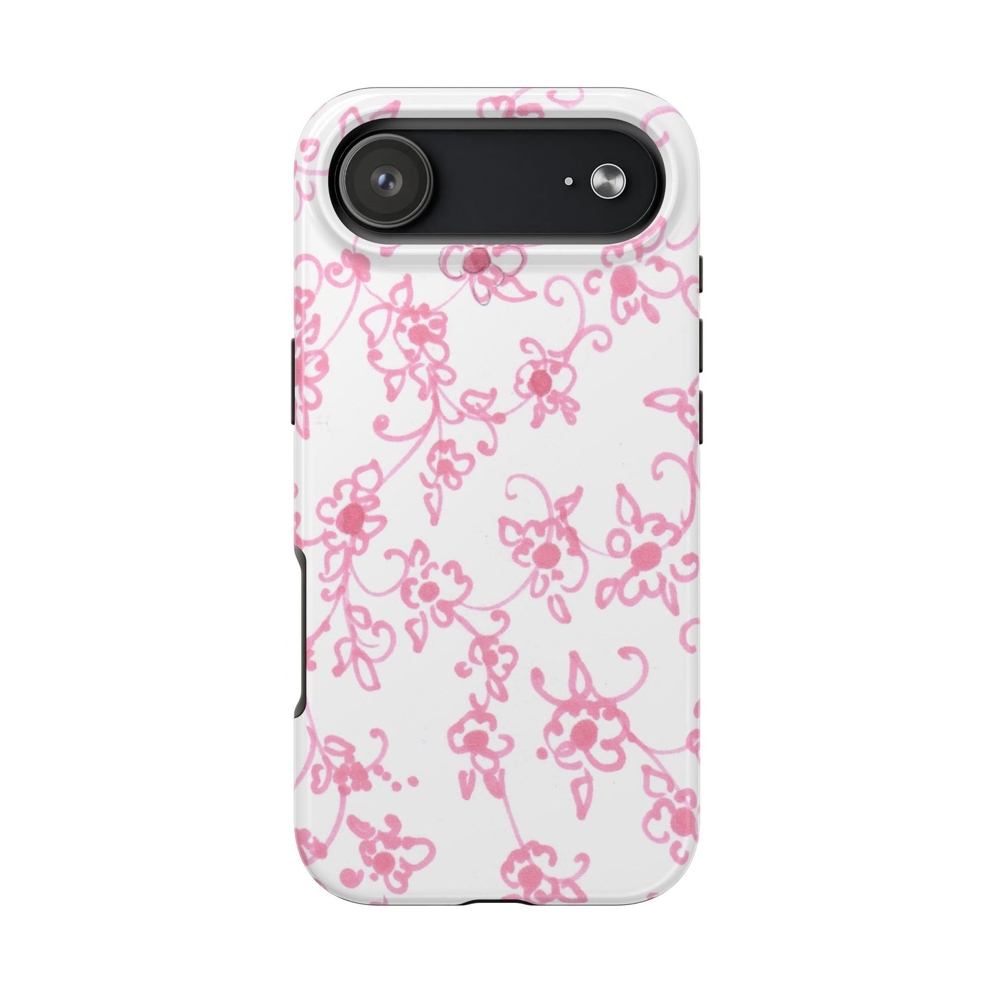 Juliette Ladies White / Pink Flowers Phone Case