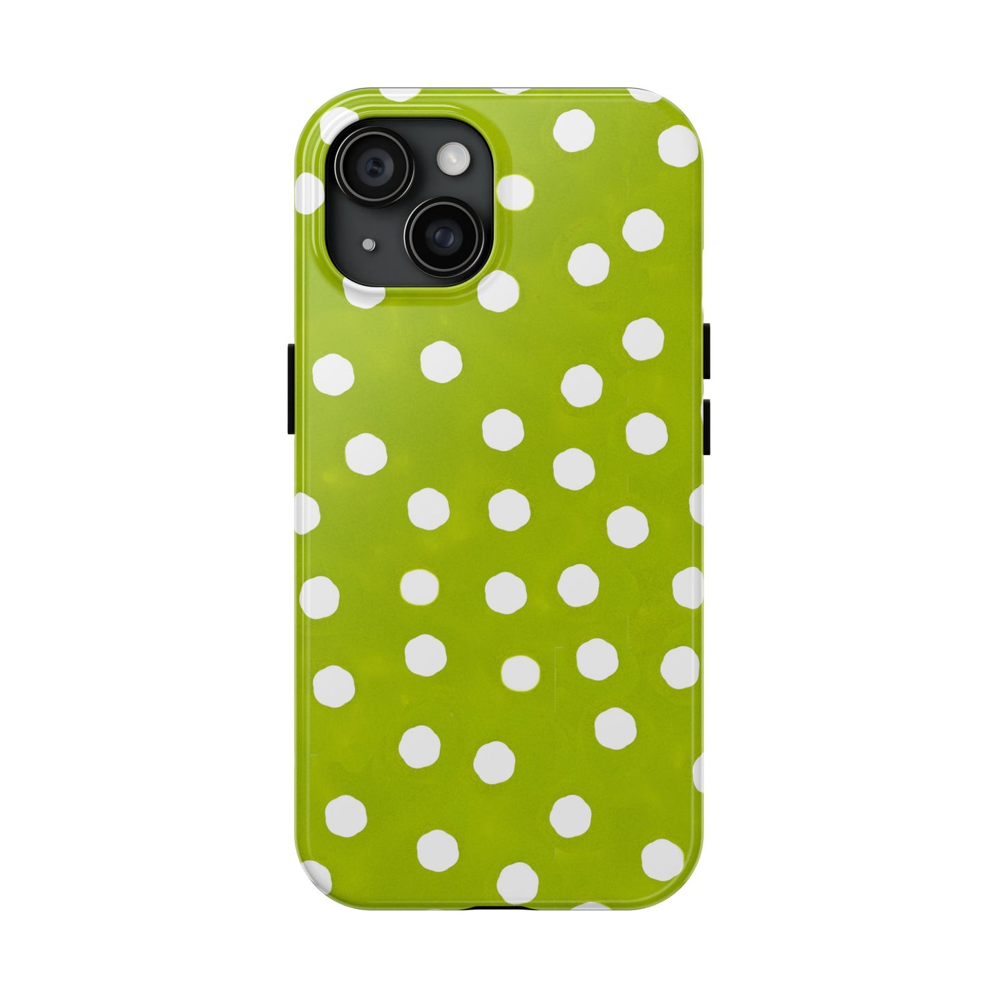 Jumbo Dots Green / White Phone Case