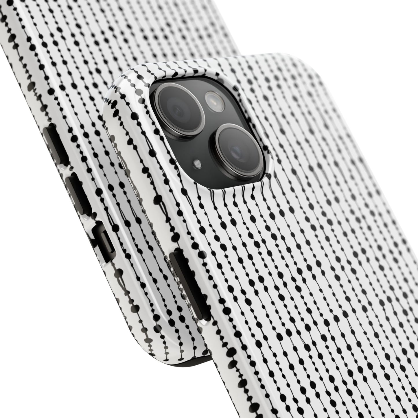 Beaded Curtain White / Black Phone Case