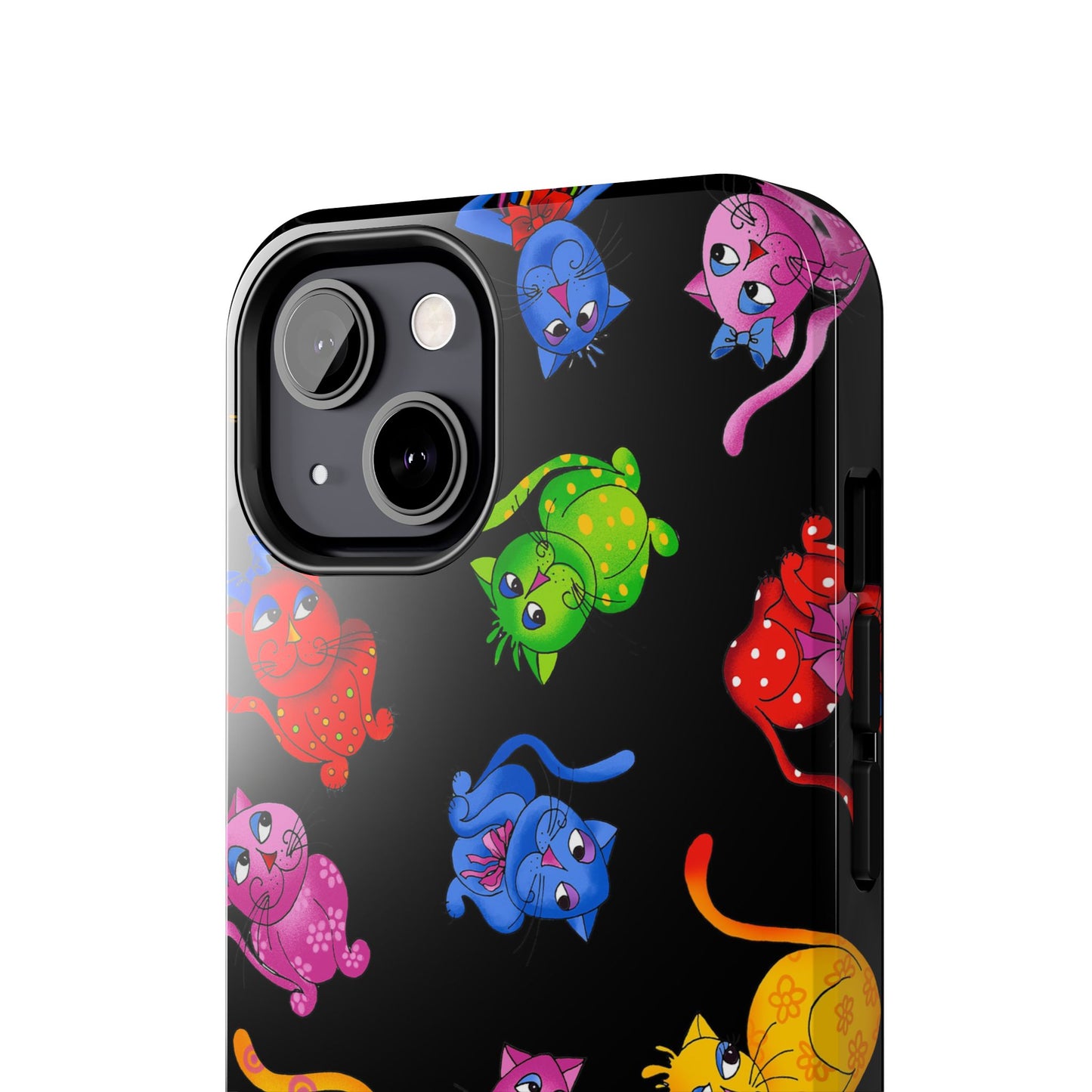 Tossed Cool Cats Black Phone Case