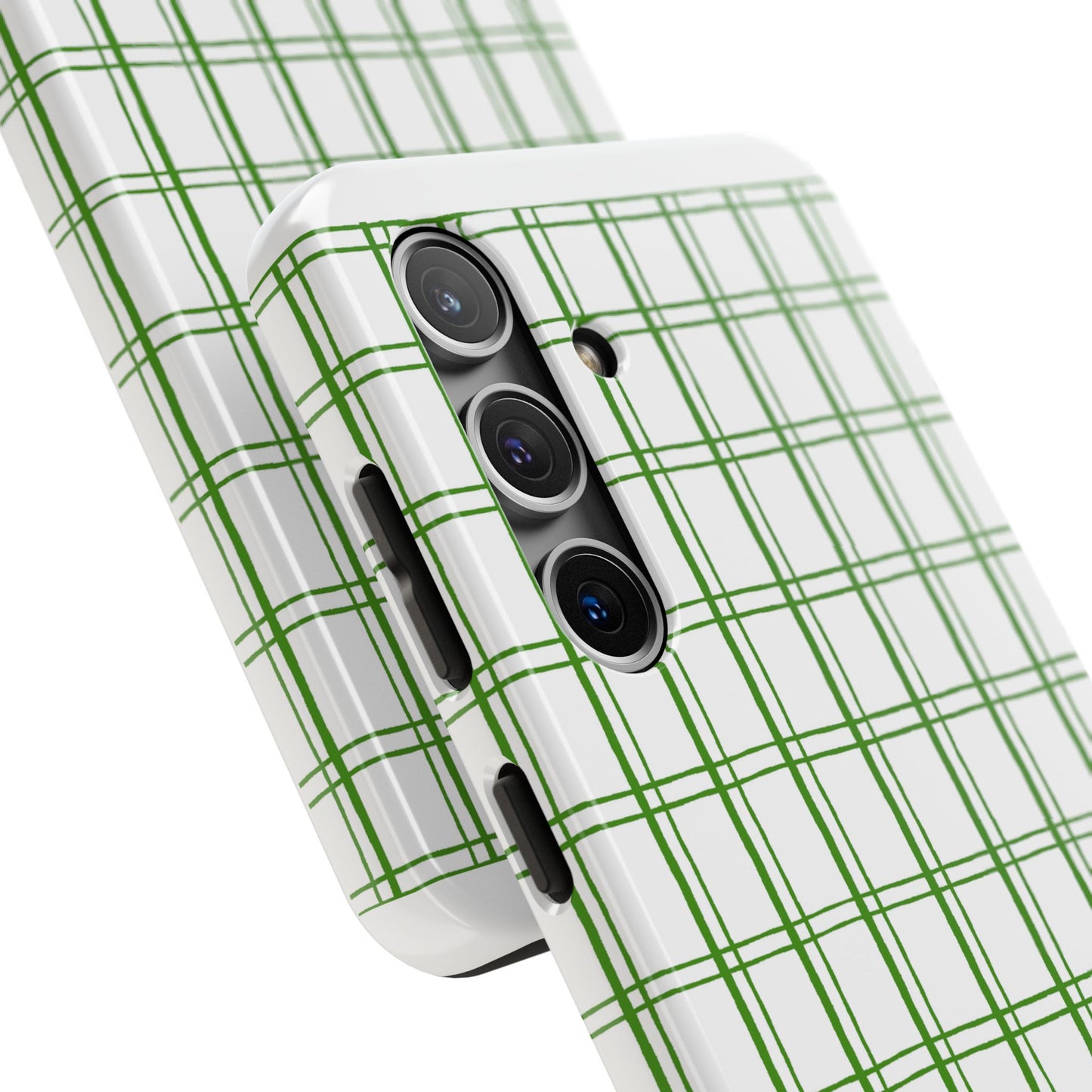 Little Plaid White / Green Phone Case