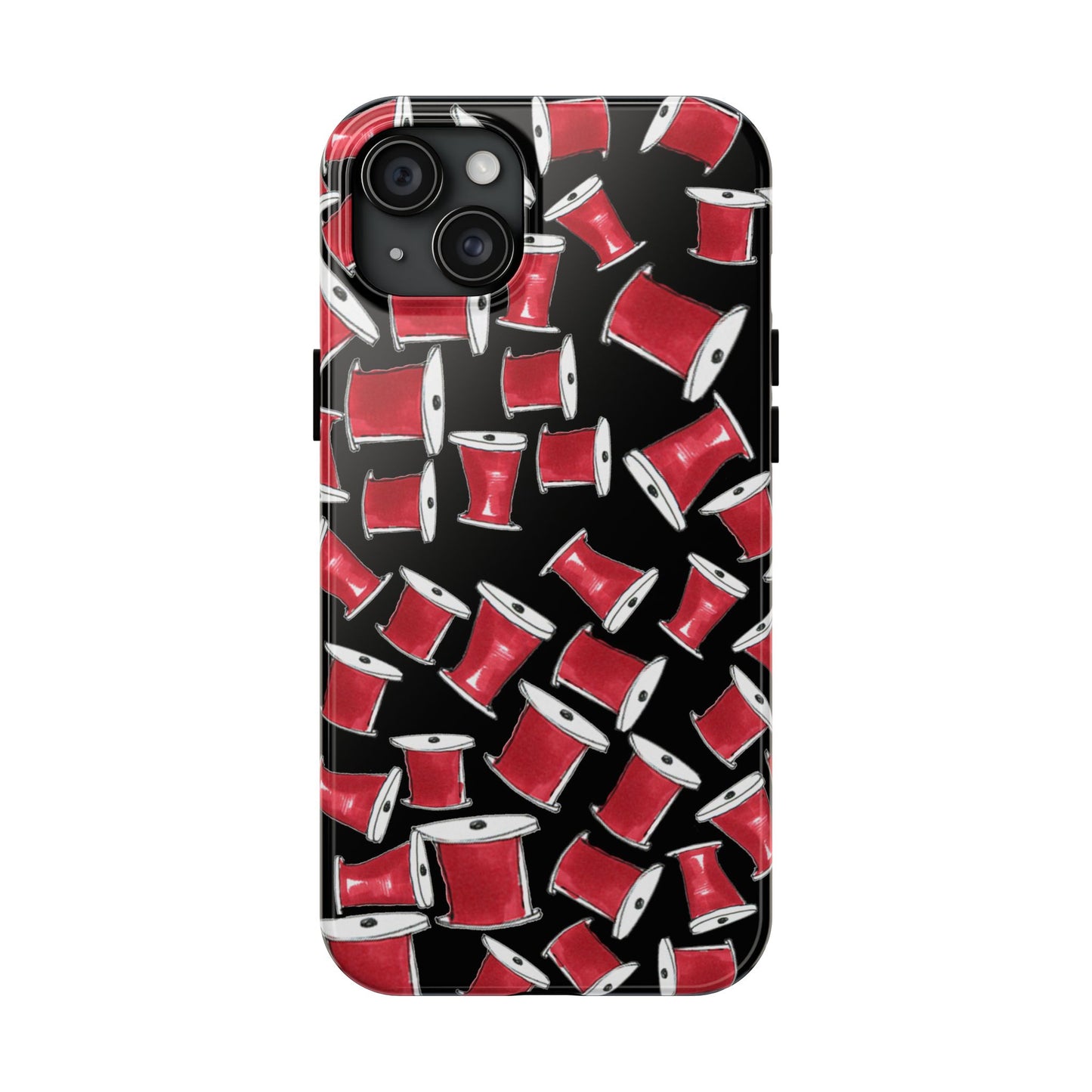 Red Thread Black Phone Case