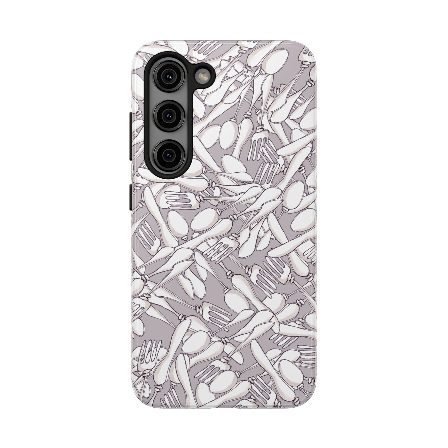 Silverware Wars Silver Phone Case