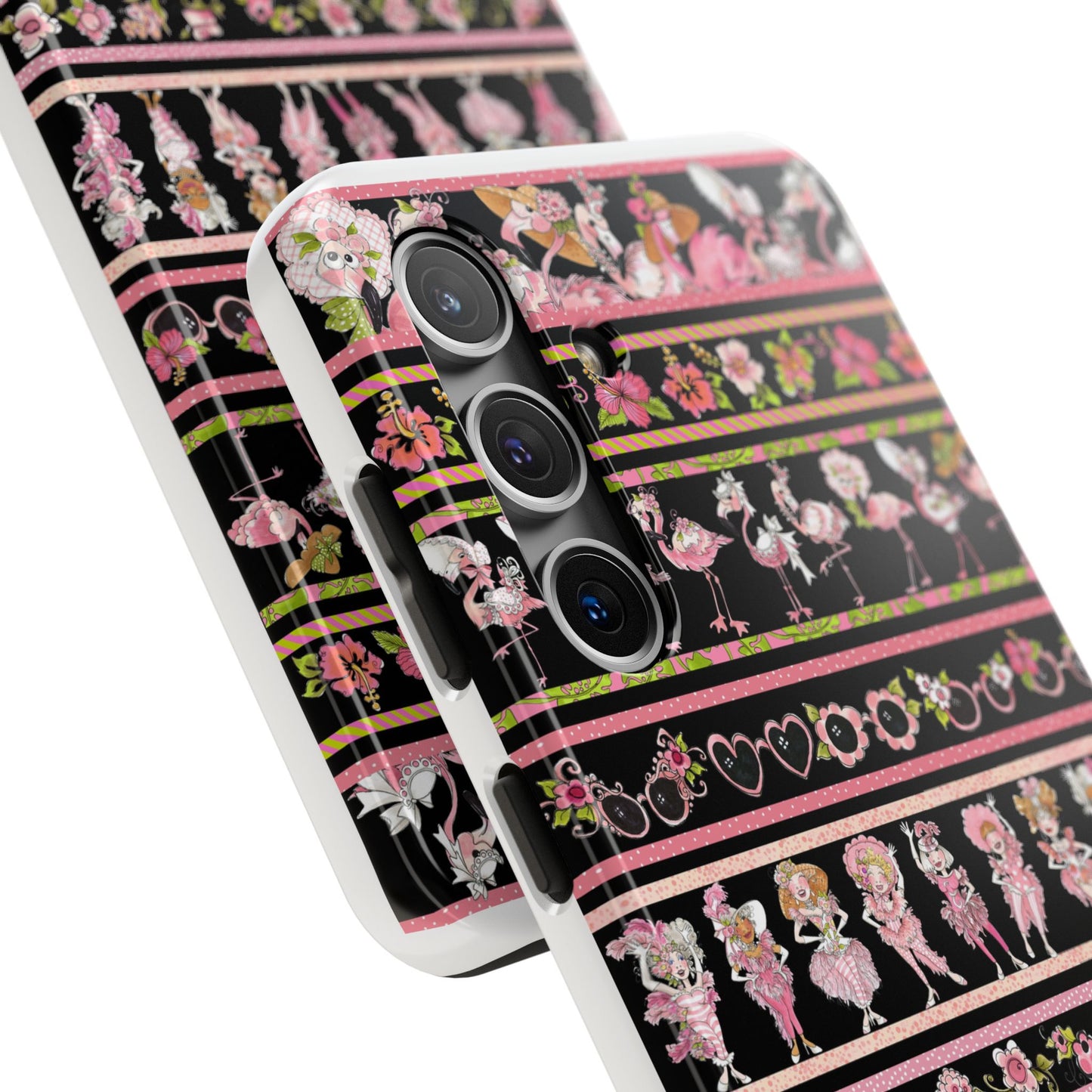 Flam Borders Black Phone Case