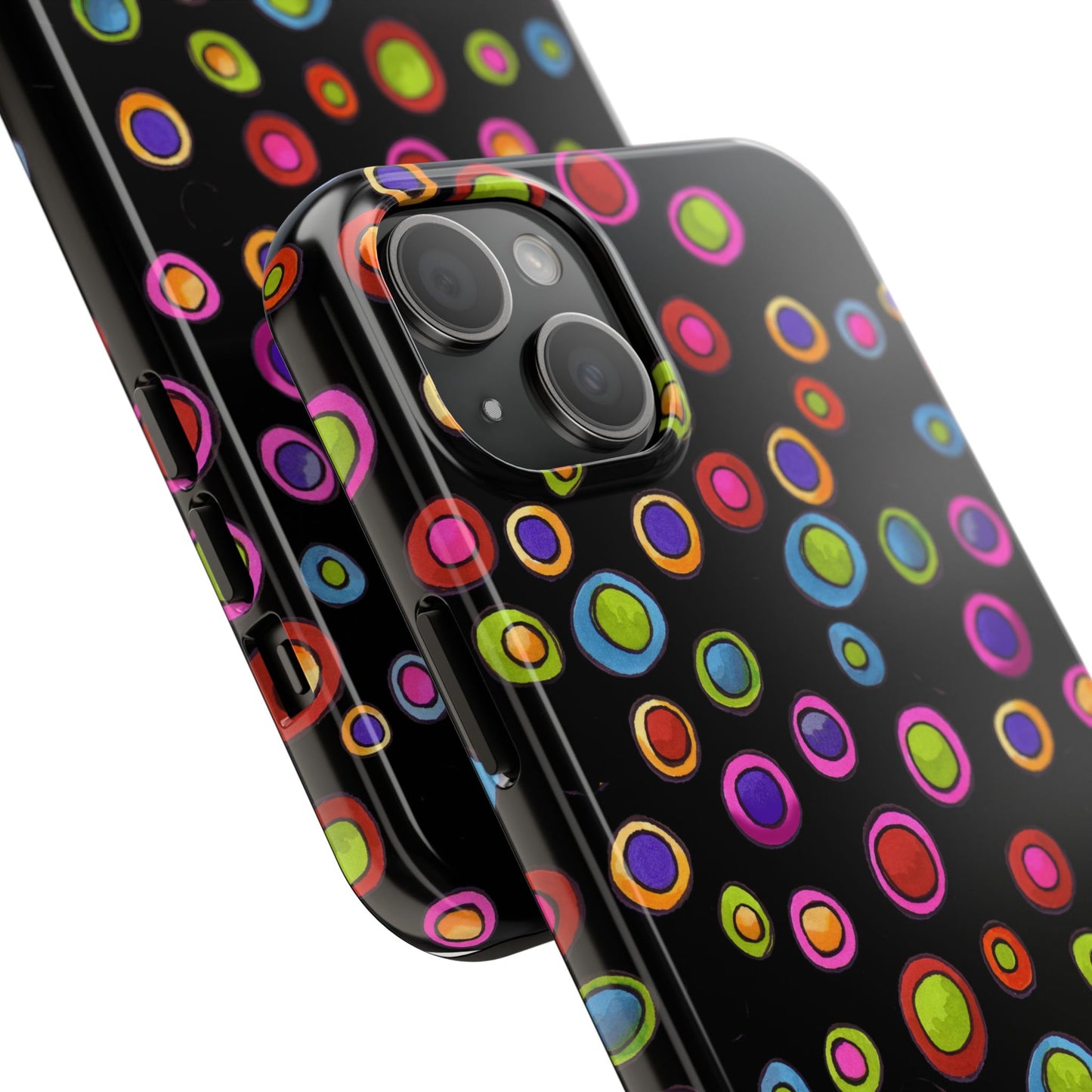 Dopey Dots Black Phone Case