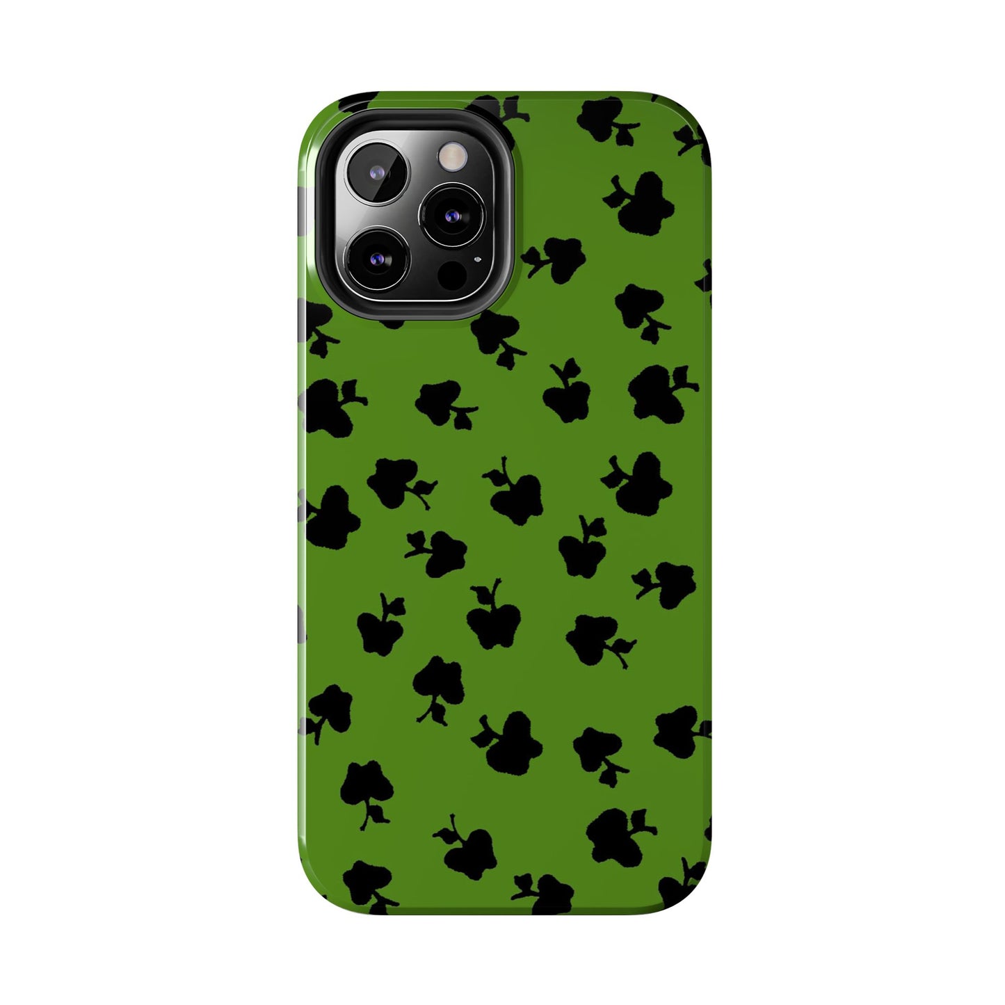 Happy Apples Green / Black Phone Case