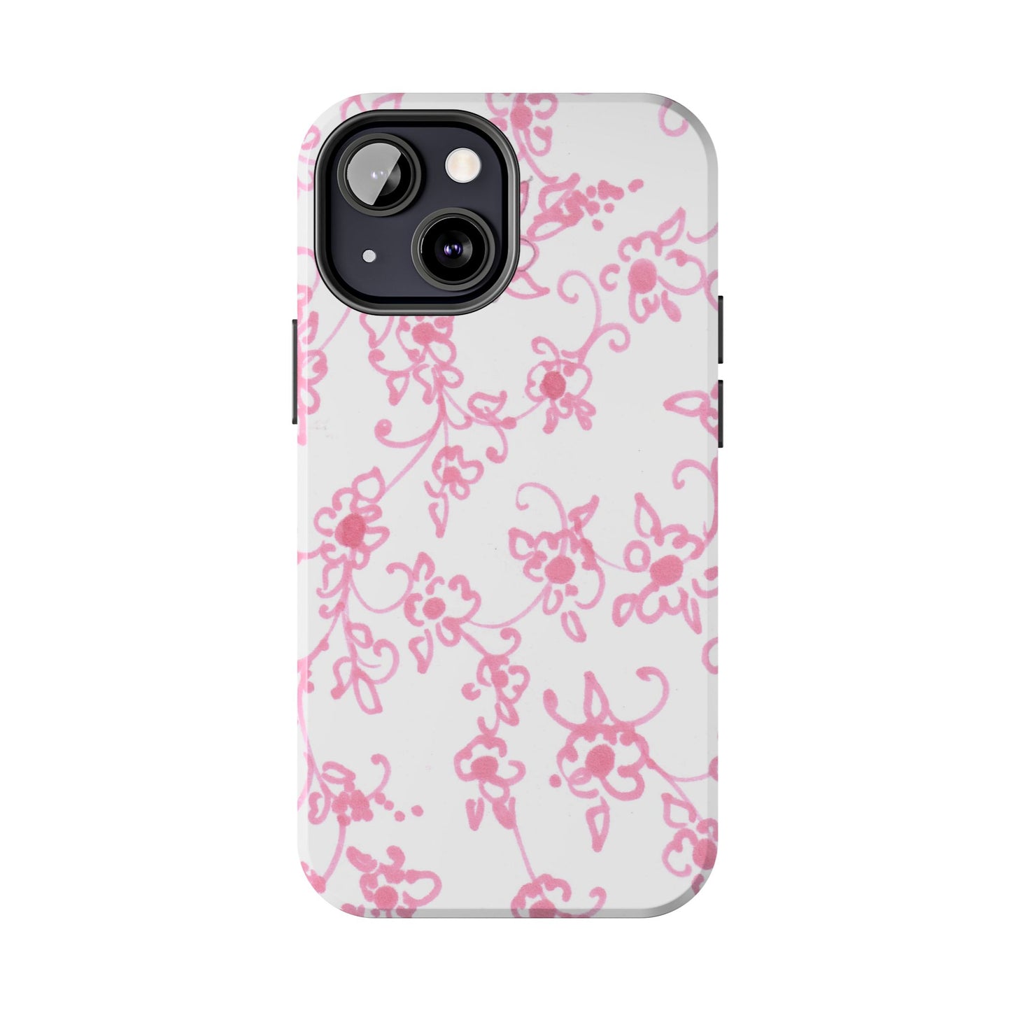 Juliette Ladies White / Pink Flowers Phone Case