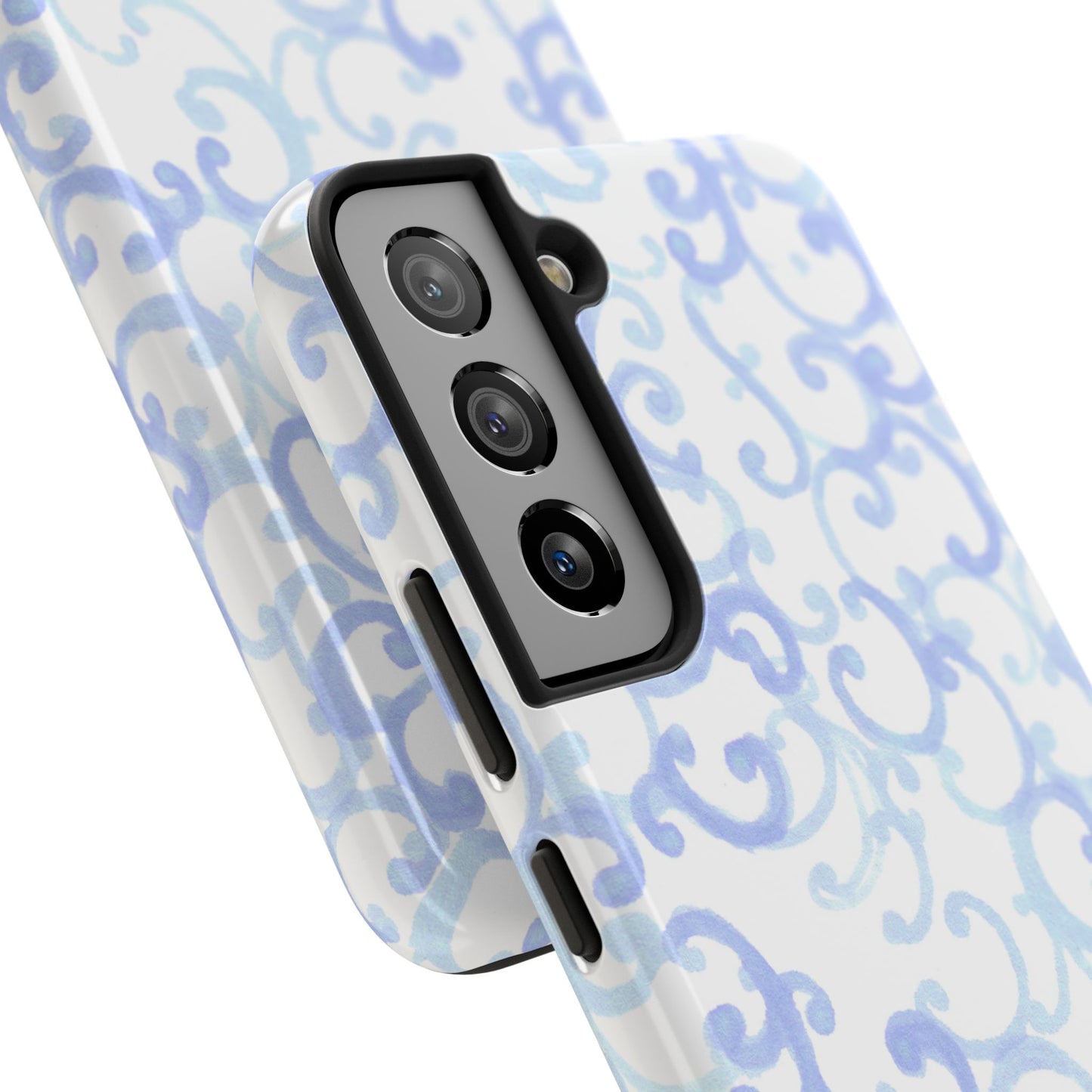 Scrollie White / Blue Phone Case