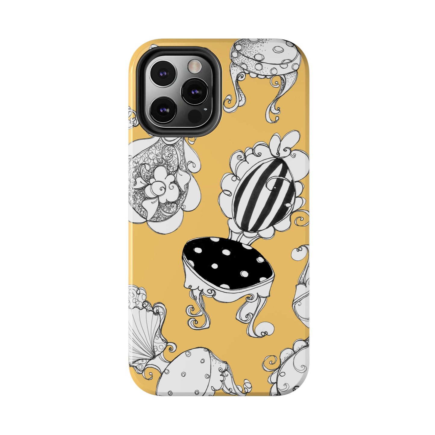 Bistro Chairs Yellow Phone Case