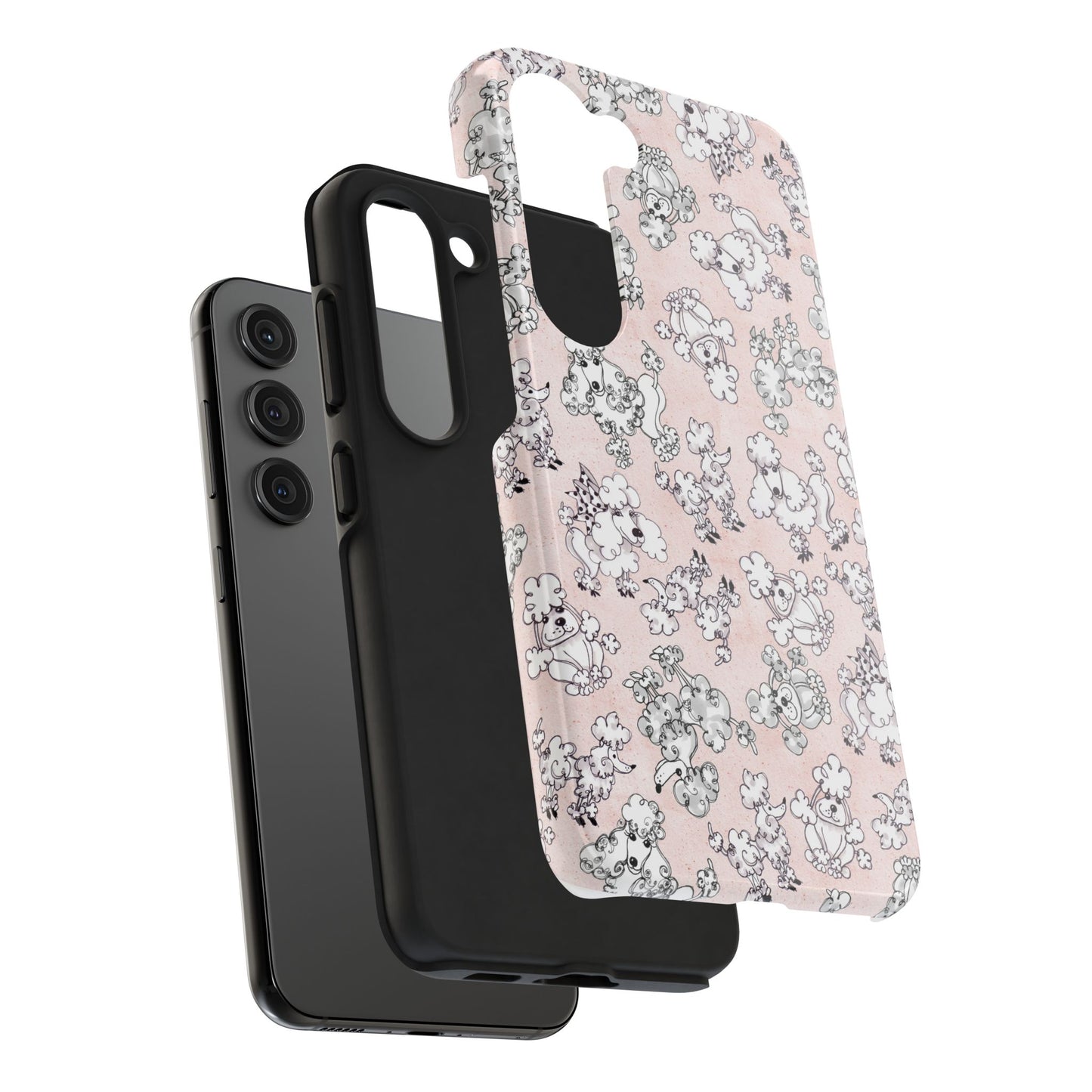 Paris Poodles Pink Phone Case