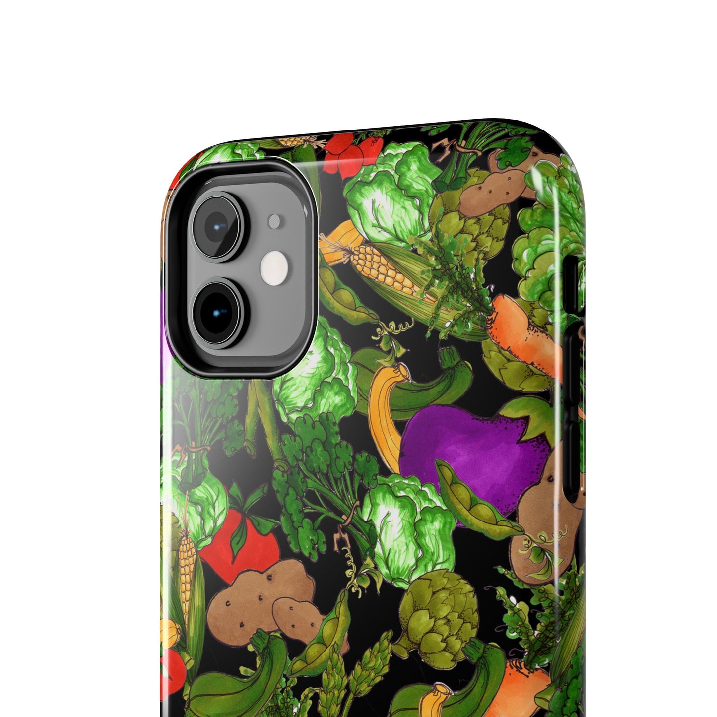 Veggie Jungle Black Phone Case