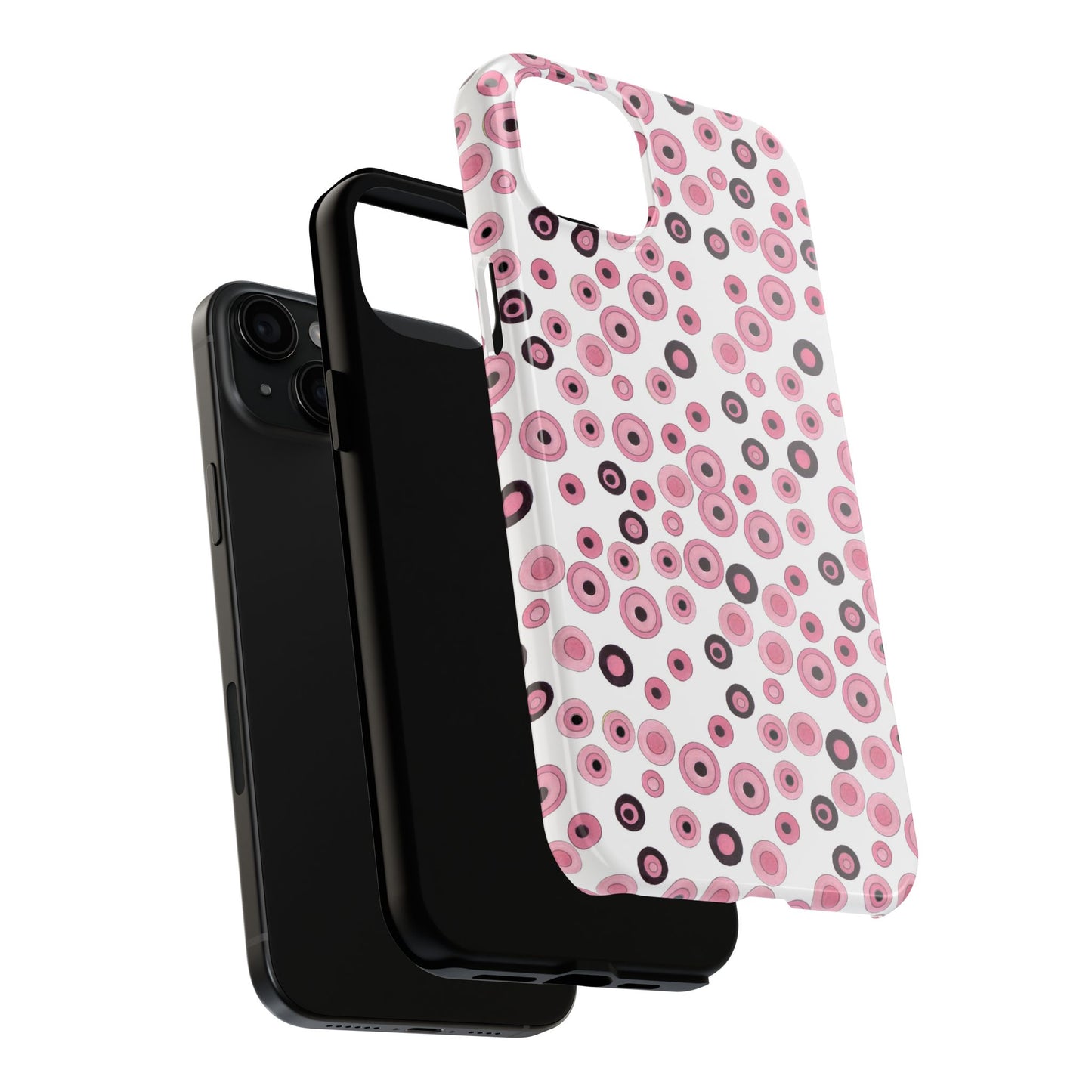 Dots White / Pink Phone Case