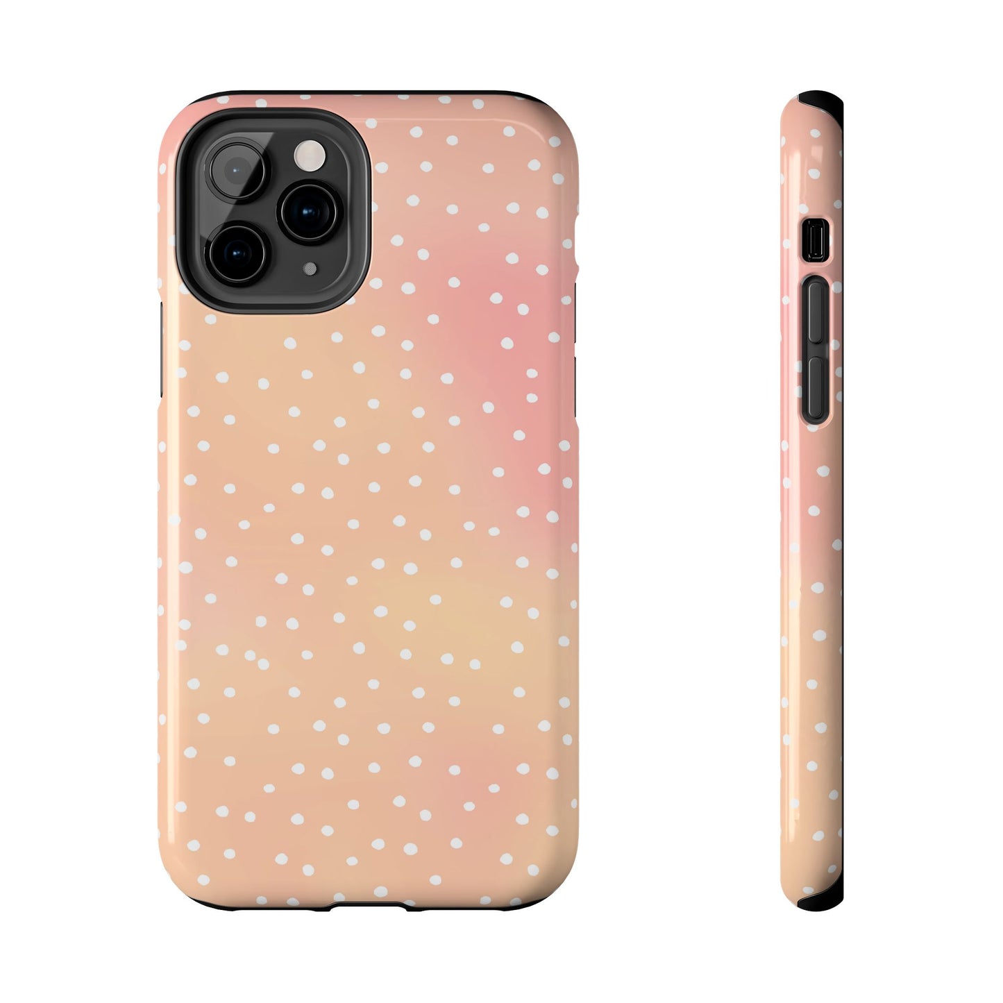 Dinky Dots Peach / White Phone Case