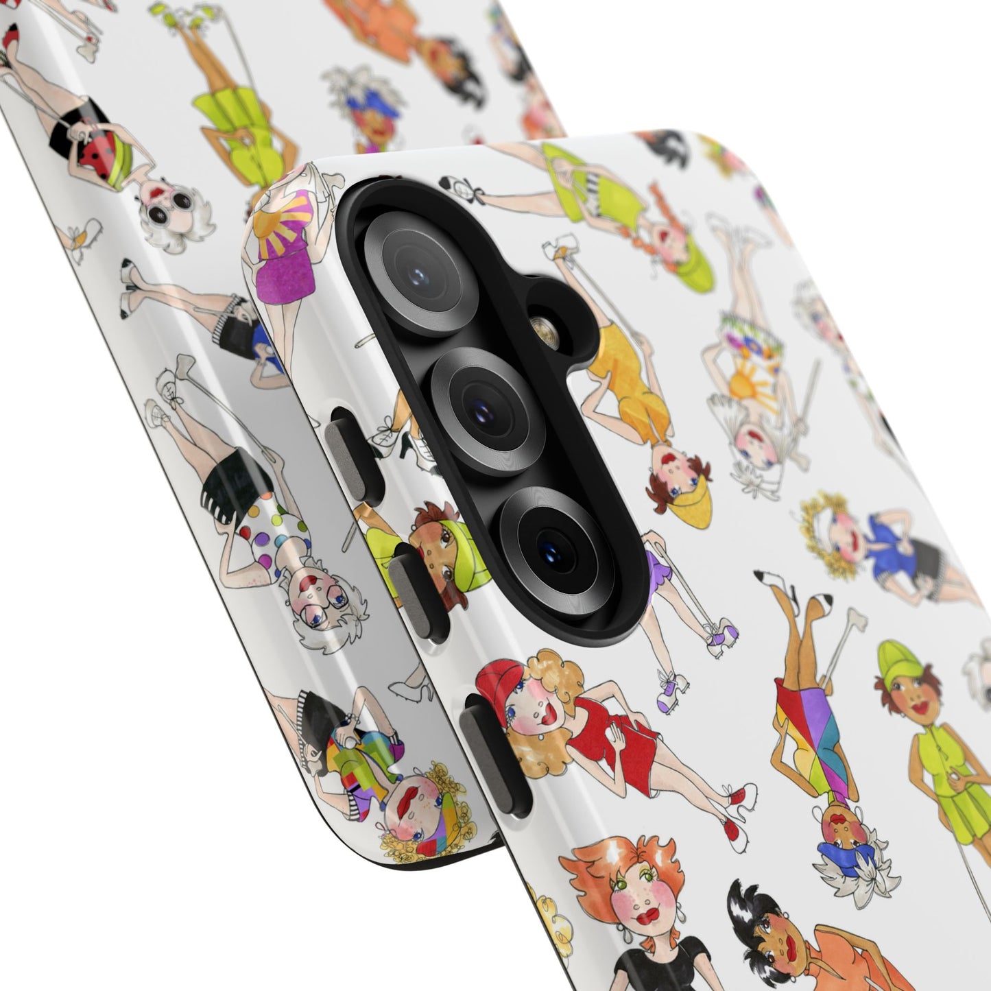 Tossed Golfer Girls White Phone Case