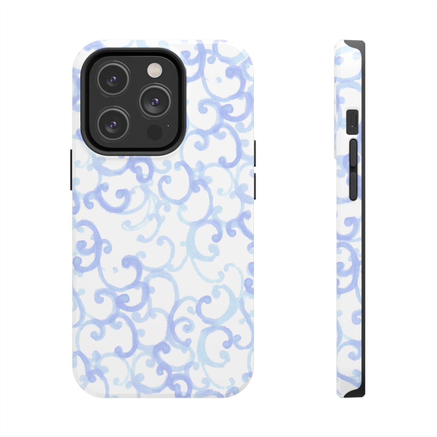 Scrollie White / Blue Phone Case
