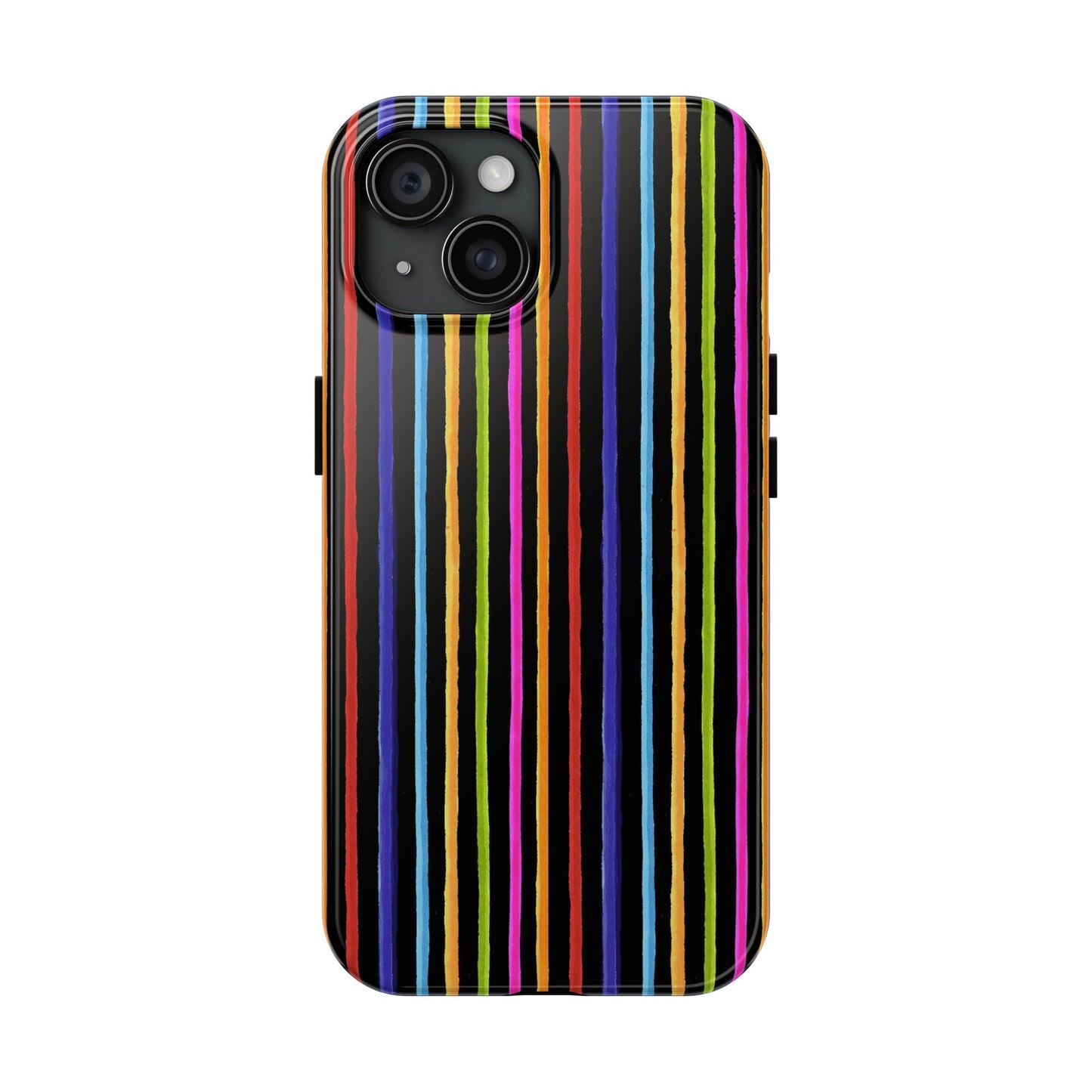 Happy Stripe Black Phone Case