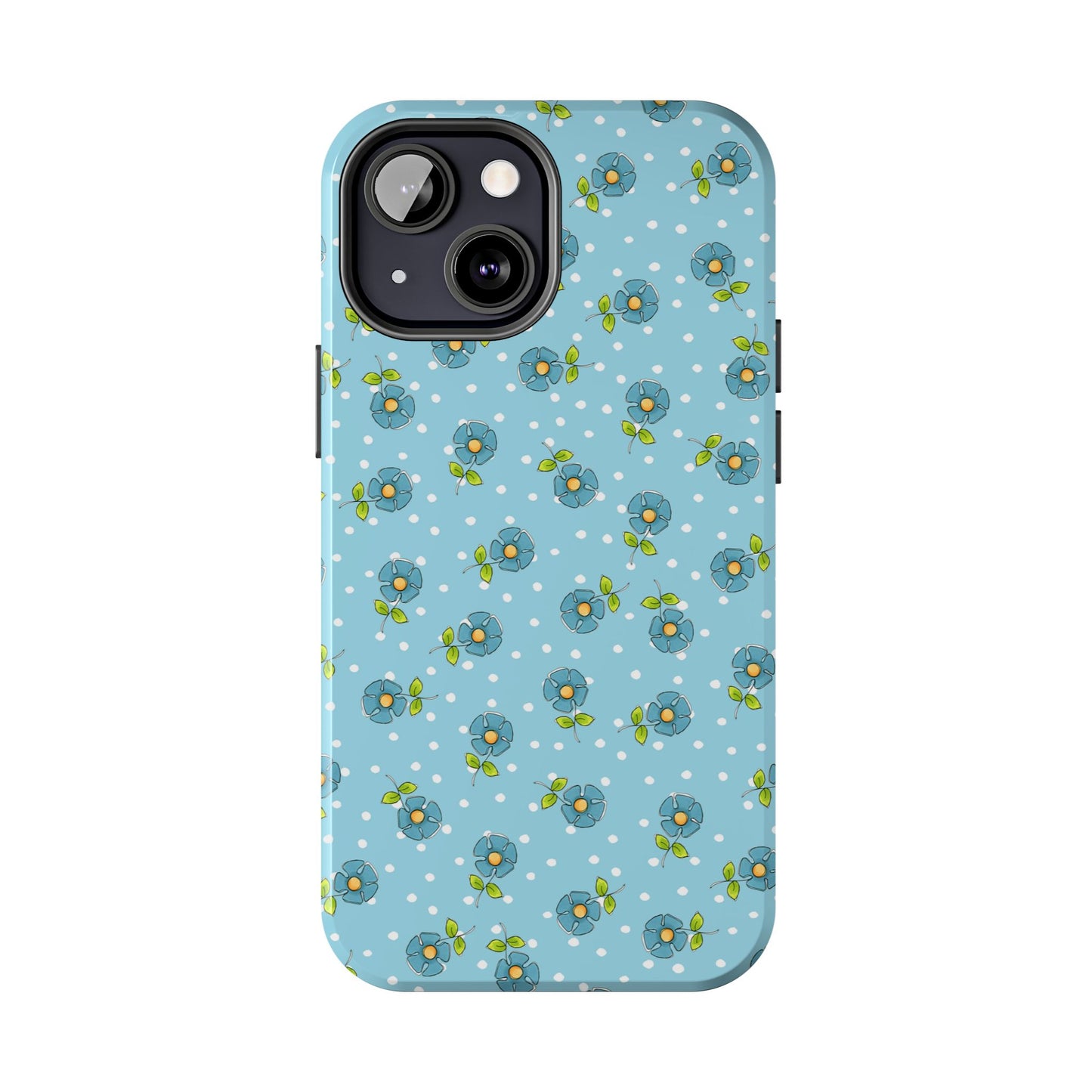 Daisy Dots Turquoise Phone Case