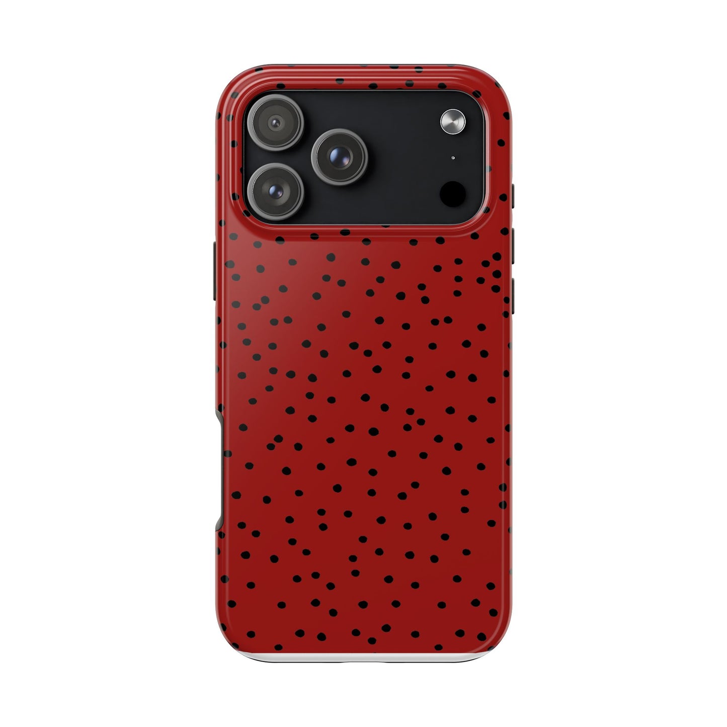 Dinky Dots Scarlett / Black Phone Case