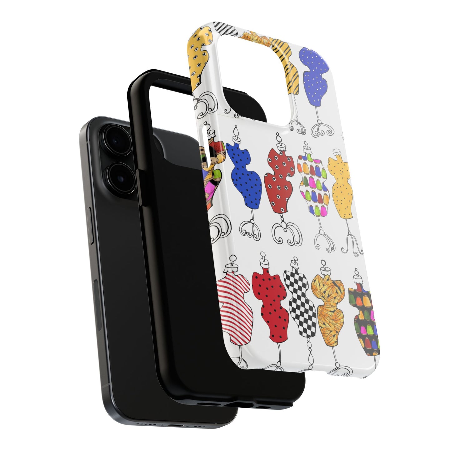 Go Figure White / Multi Phone Case