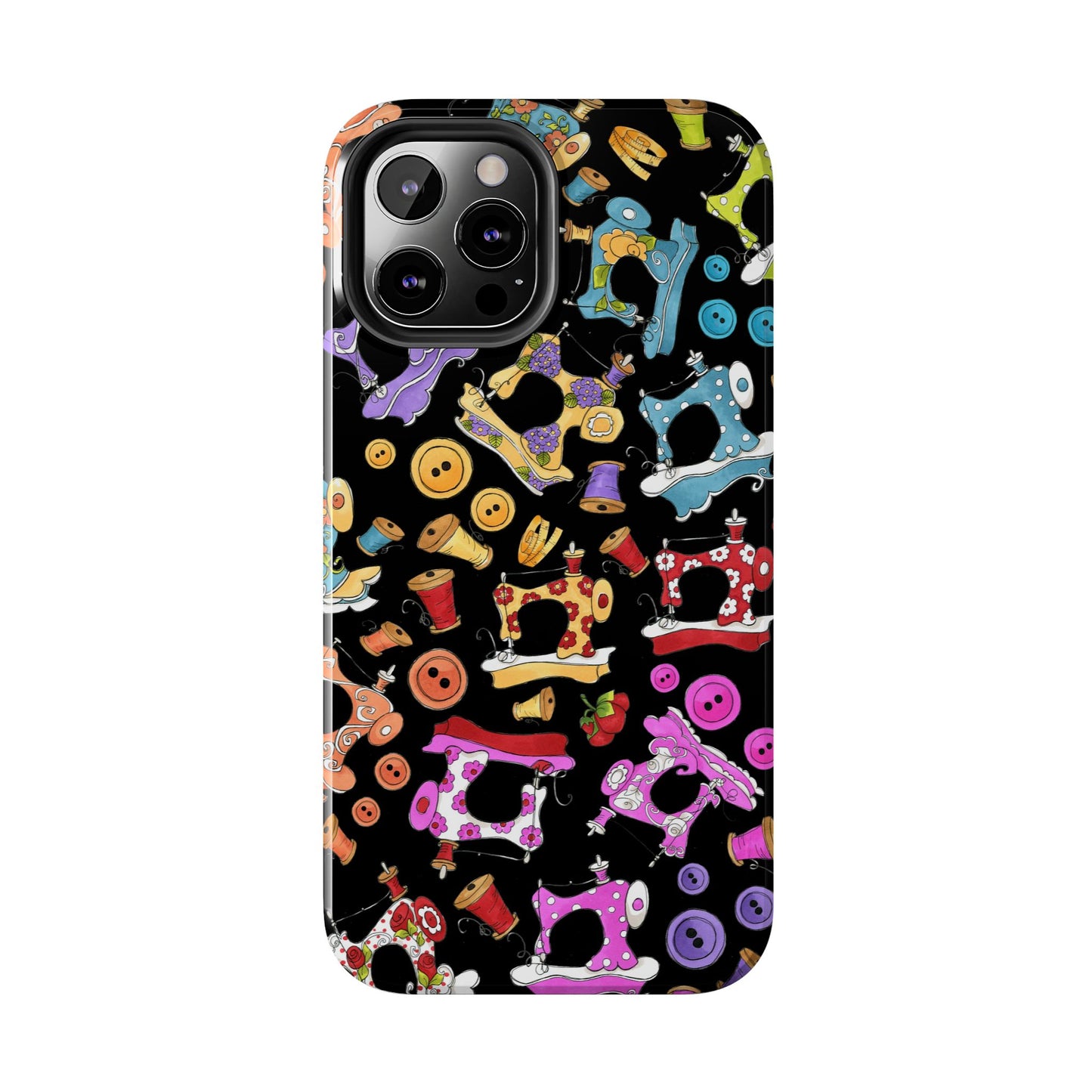Sew Assorted Black Phone Case