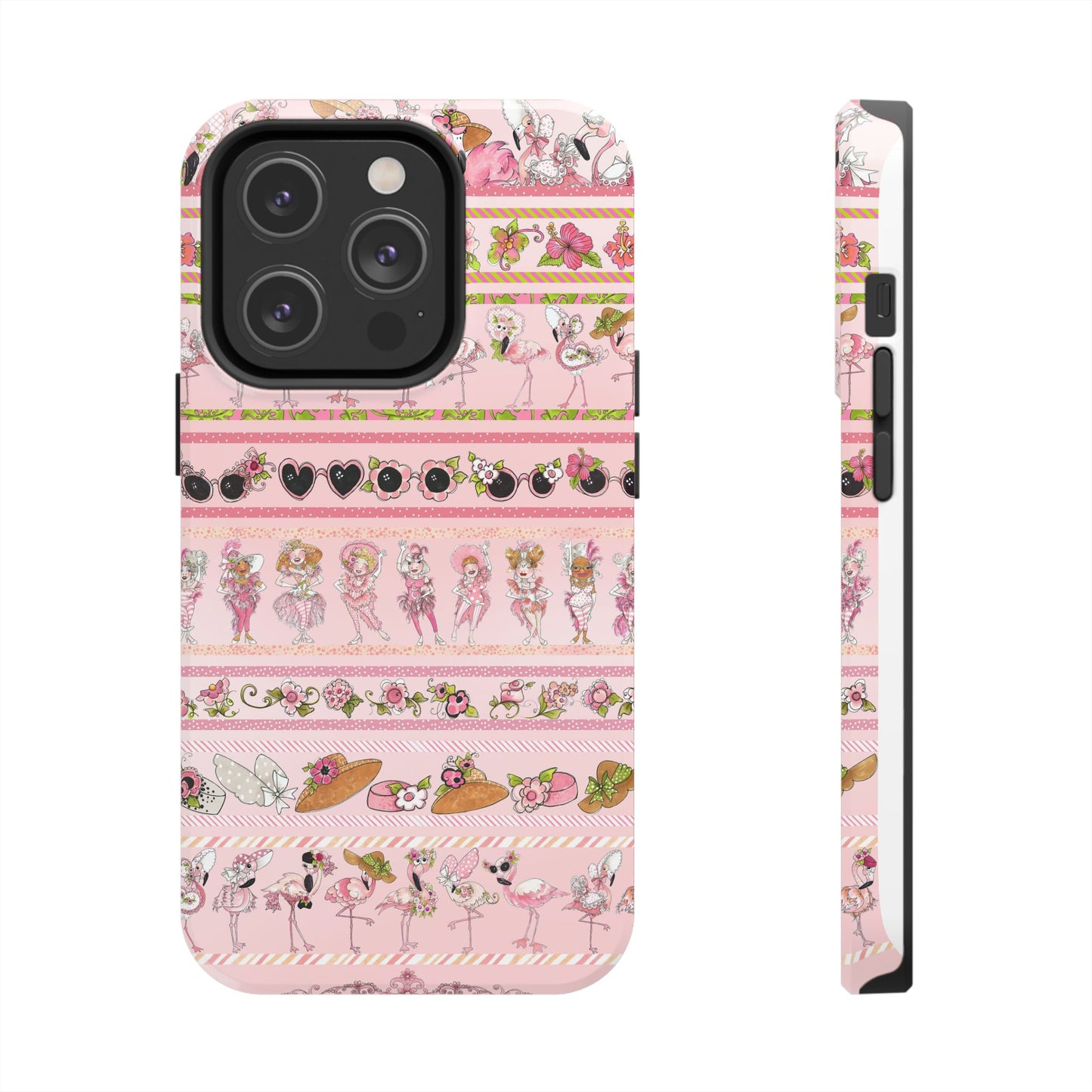 Flam Borders Pink Phone Case