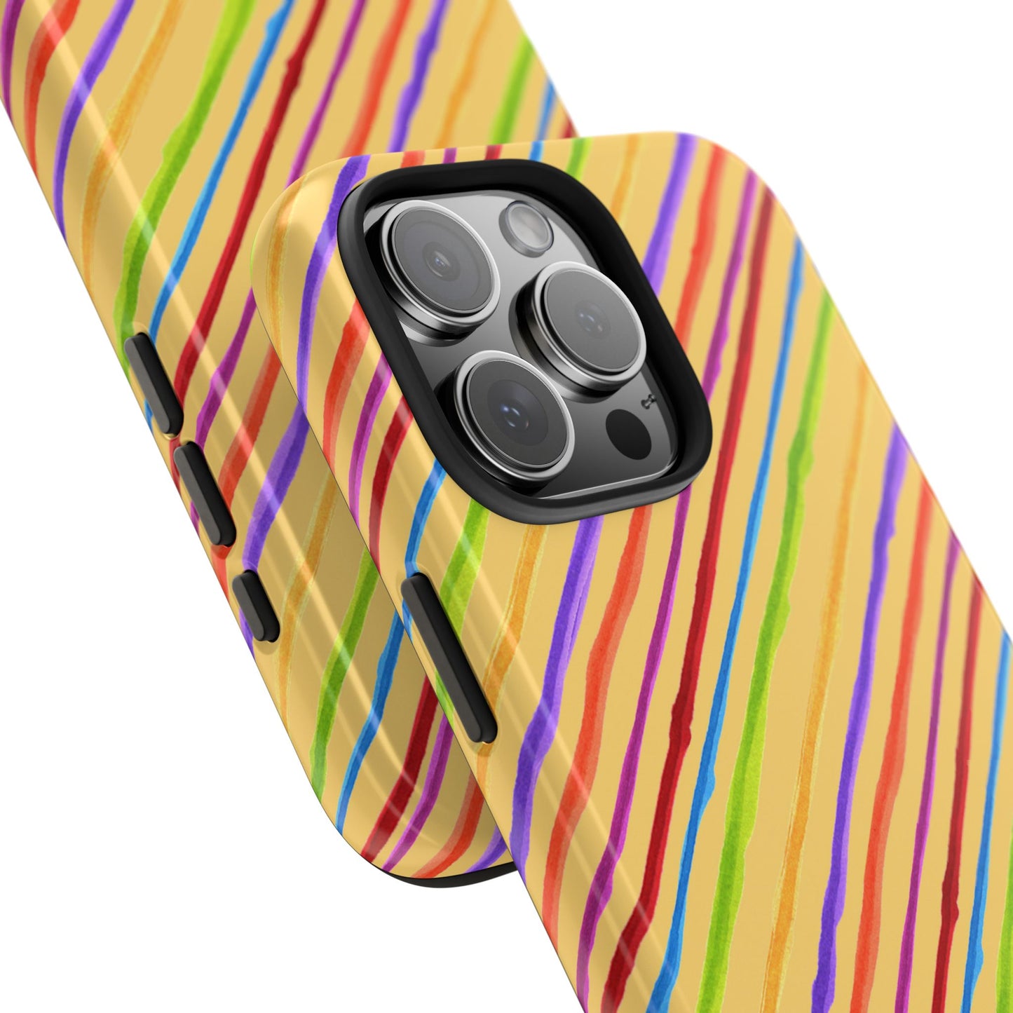 Calico Stripe Yellow Phone Case