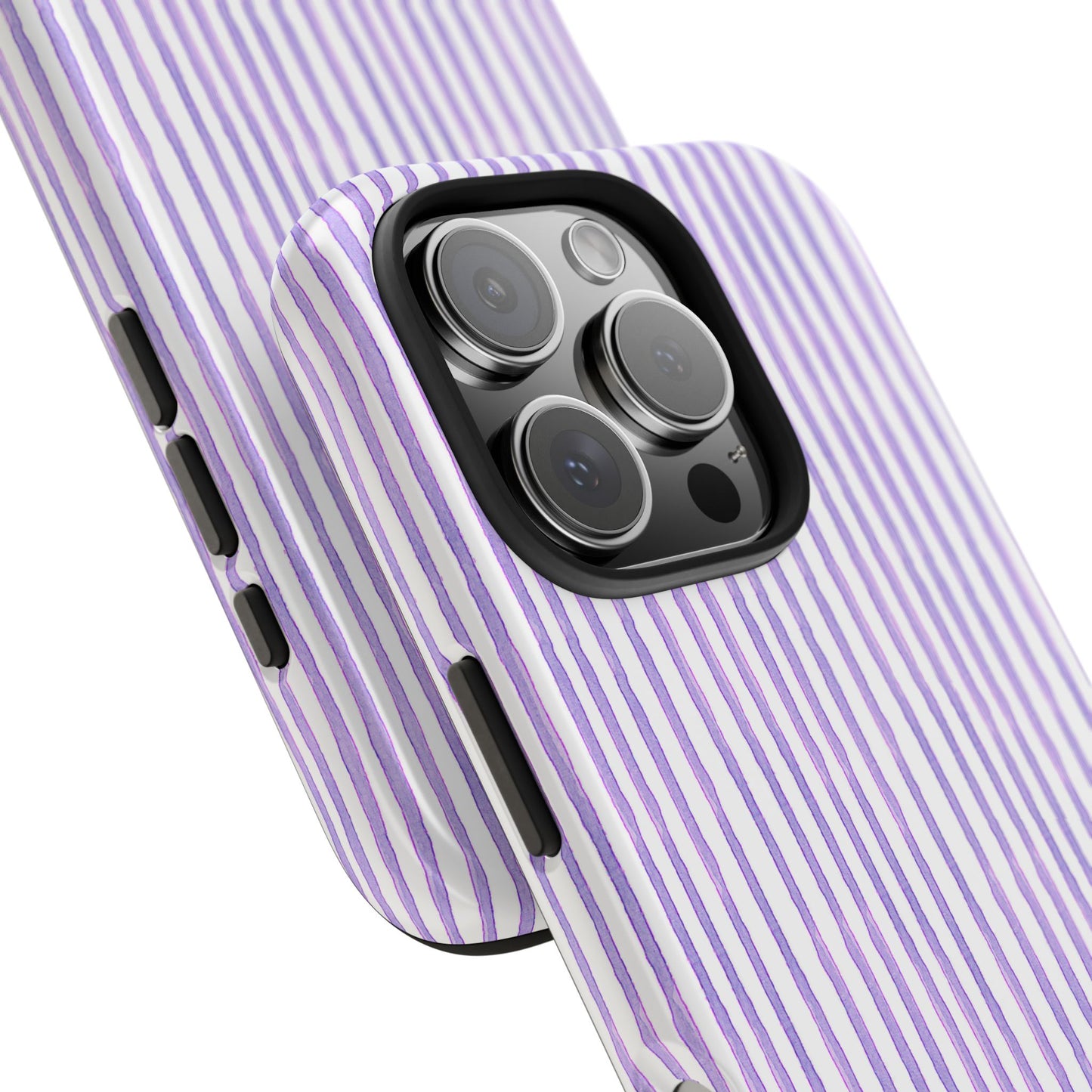 Candy Stripe White / Lilac Phone Case