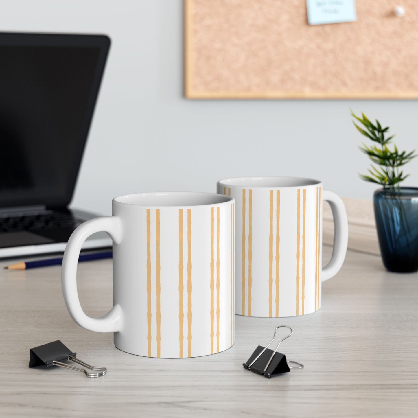 Double Stripe Yellow Cup