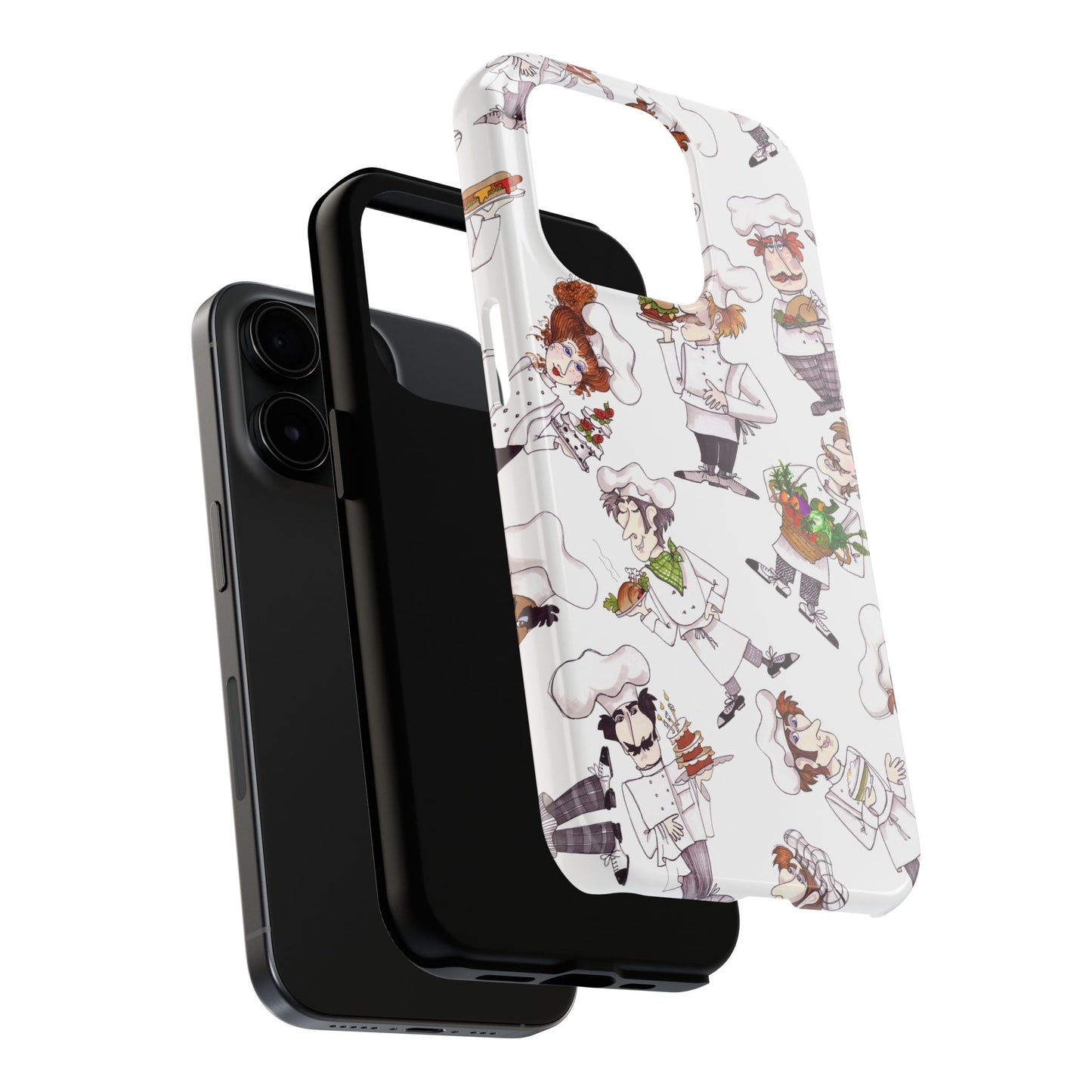 Tossed Chefs White Phone Case