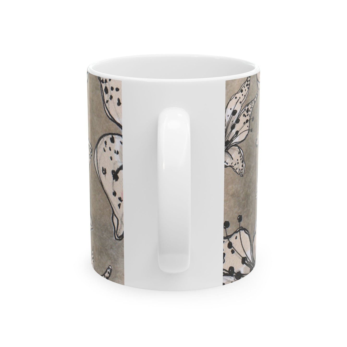 Spotted Lilies Gray Cup