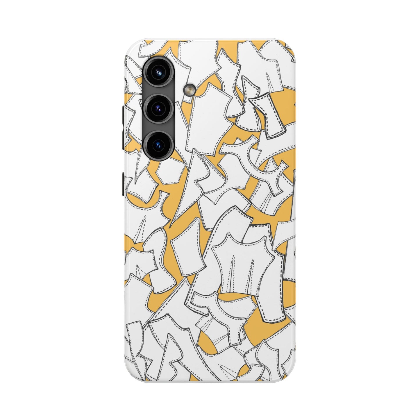 Pattern Pieces Yellow Phone Case