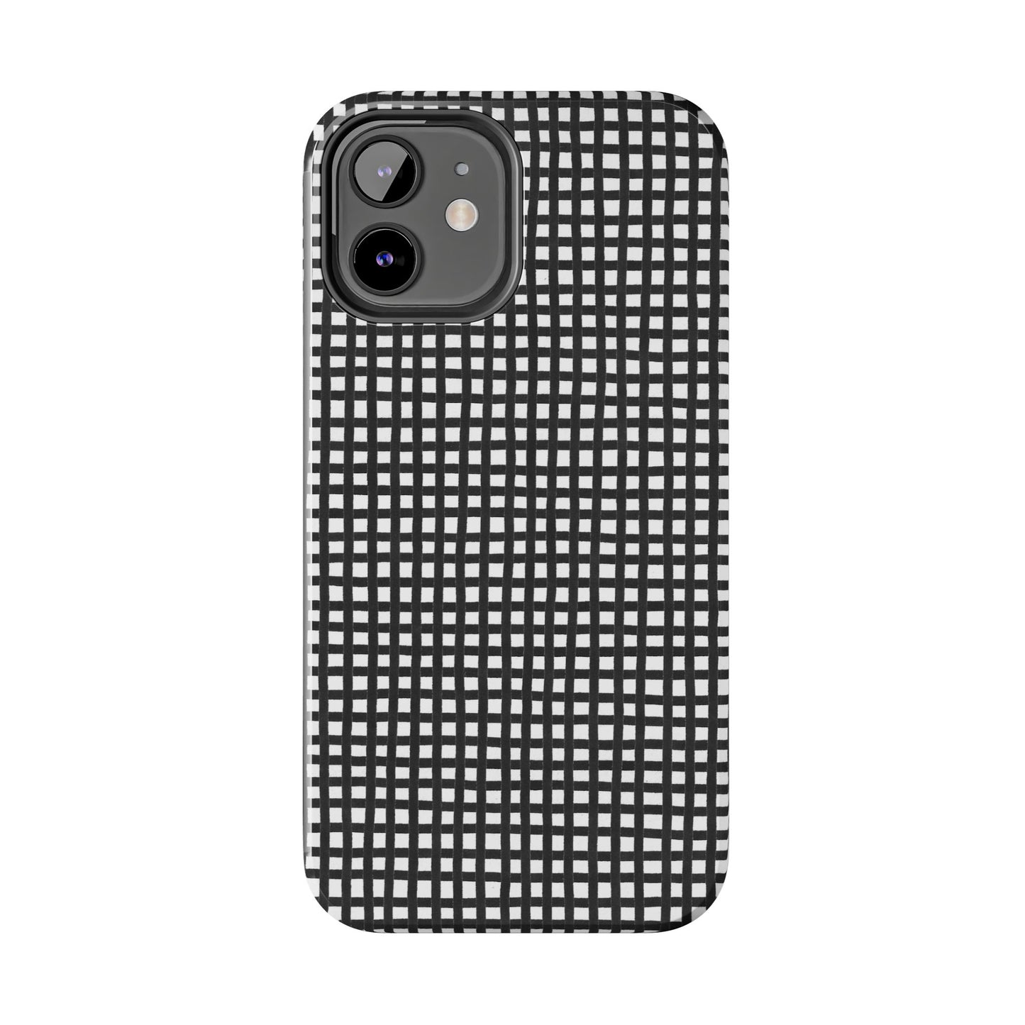 Chipper Check Black / White Phone Case