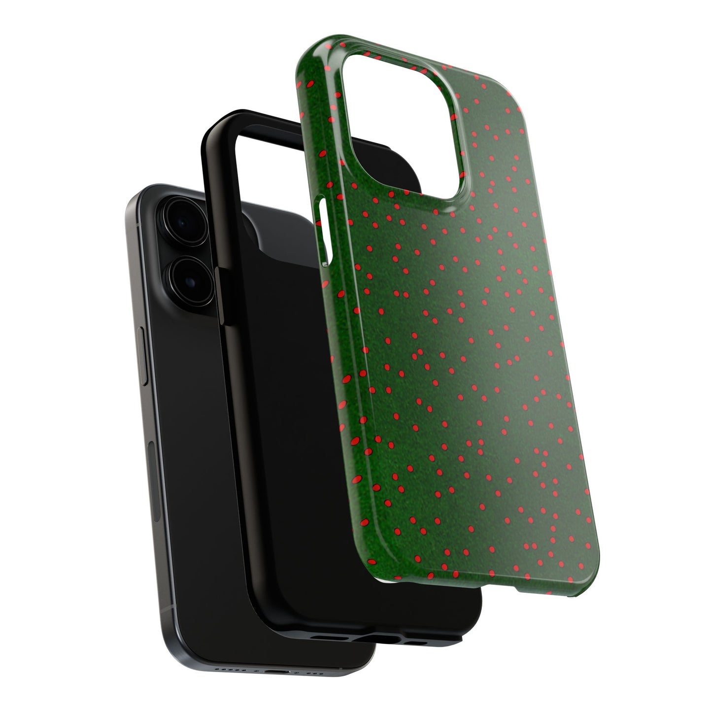 Happy Dots Green / Red Phone Case