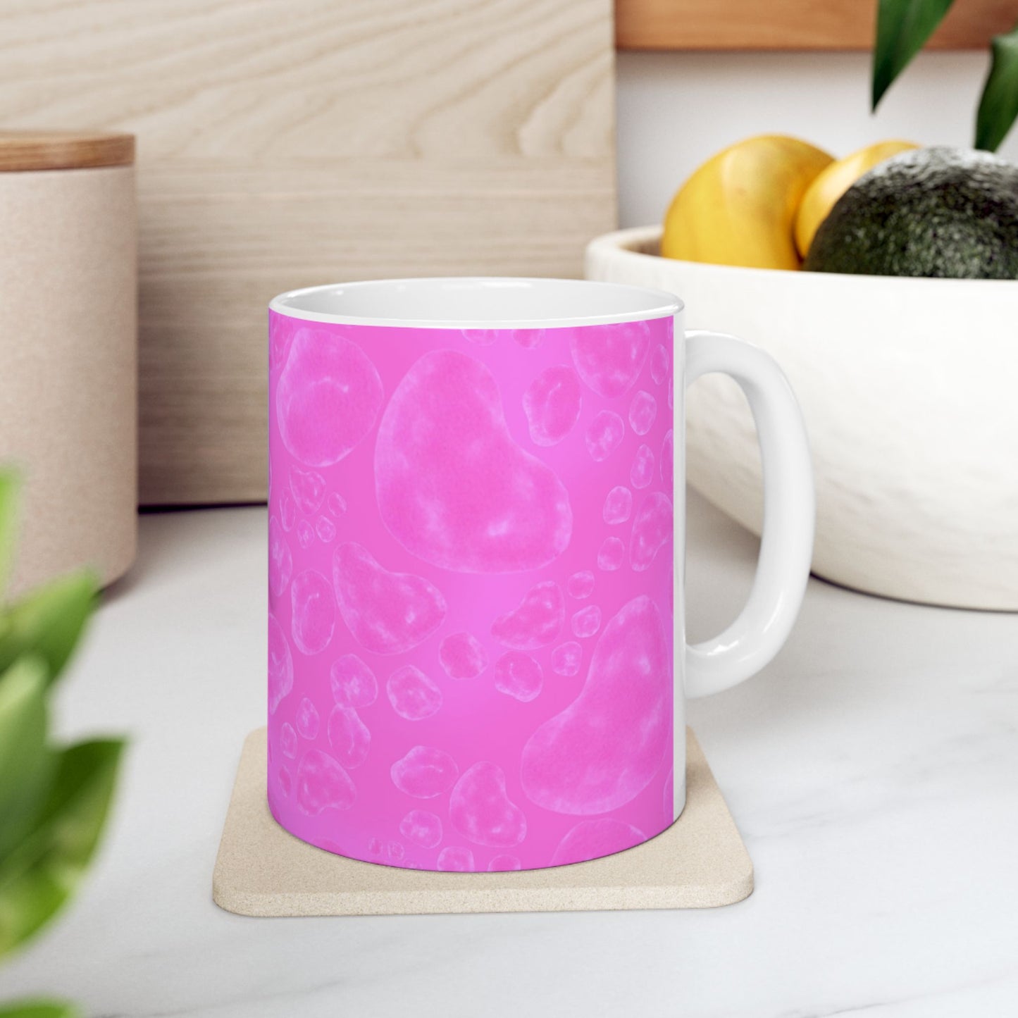 Paw Dots Cerise Cup