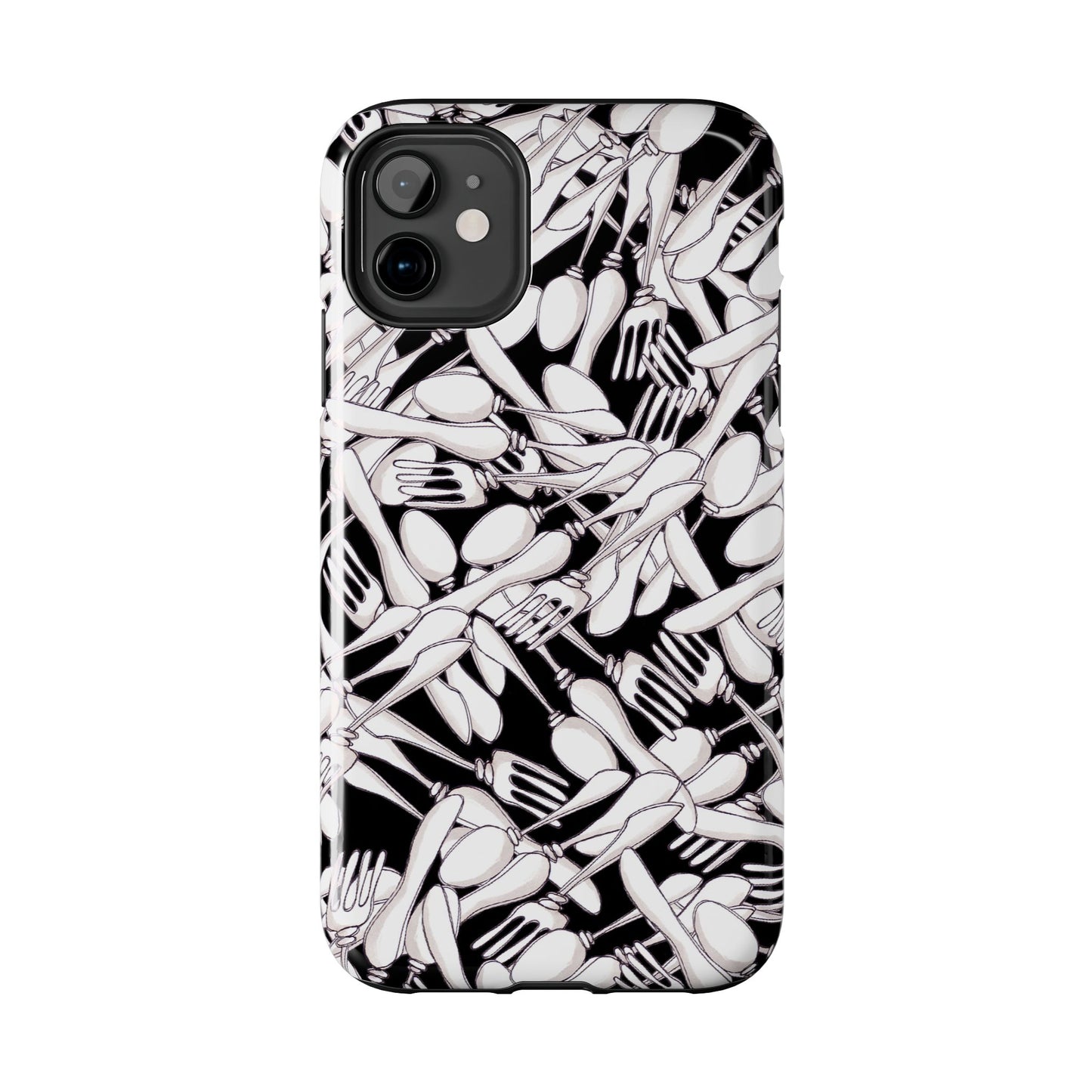 Silverware Wars Black Phone Case