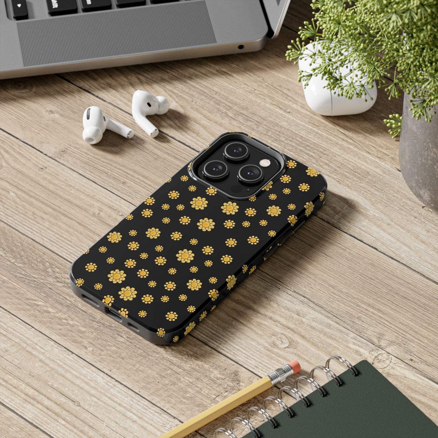 Bandana Dots Black / Yellow Phone Case