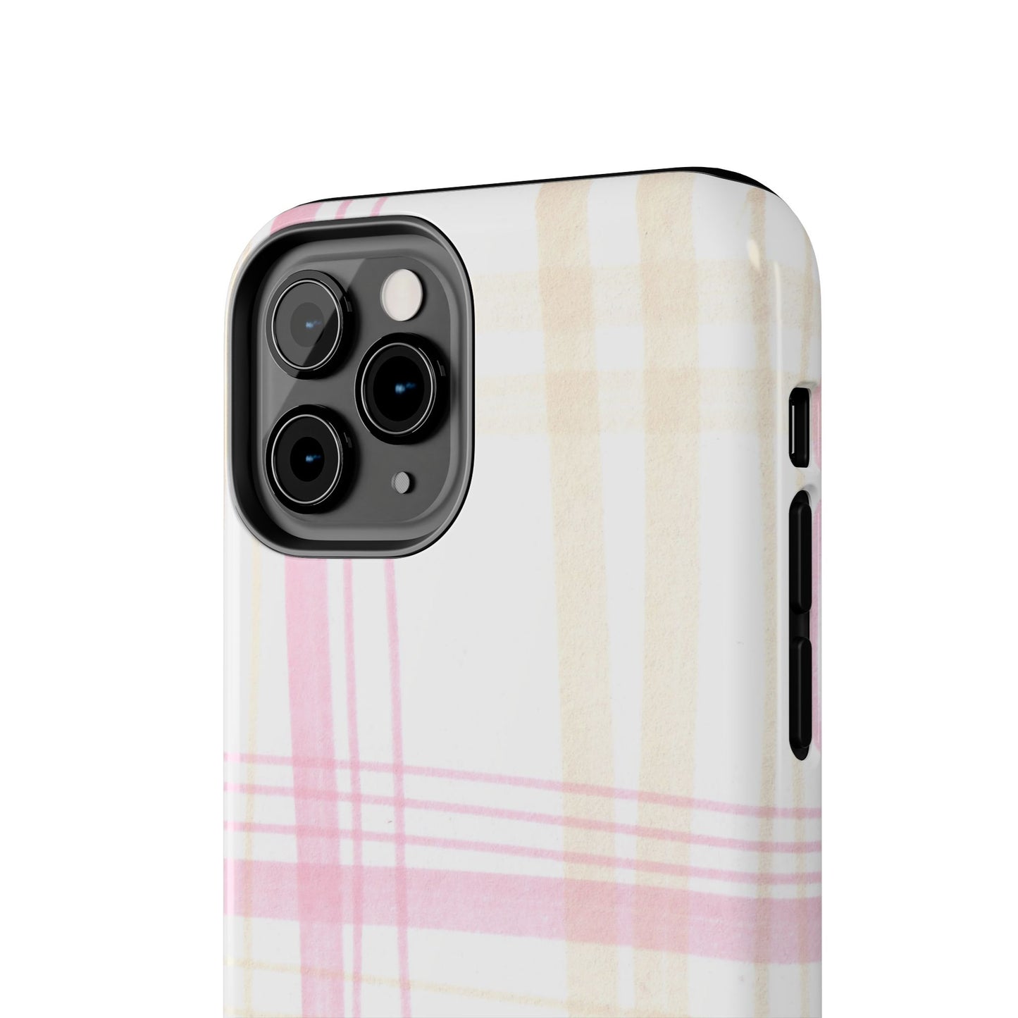 Flower Model Plaid Phone Case