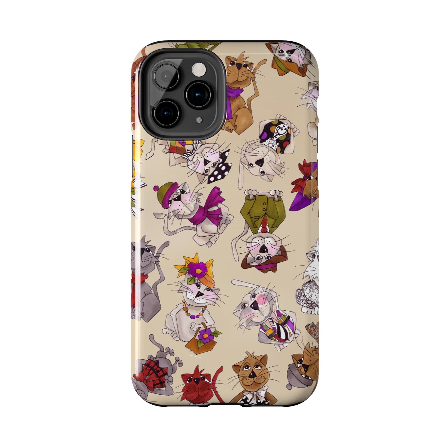 Spice Cats Tossed Muslin Phone Case