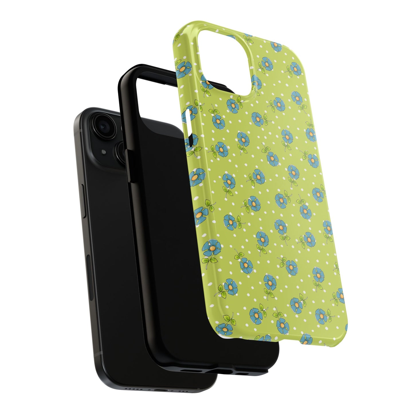 Daisy Dots Green Phone Case