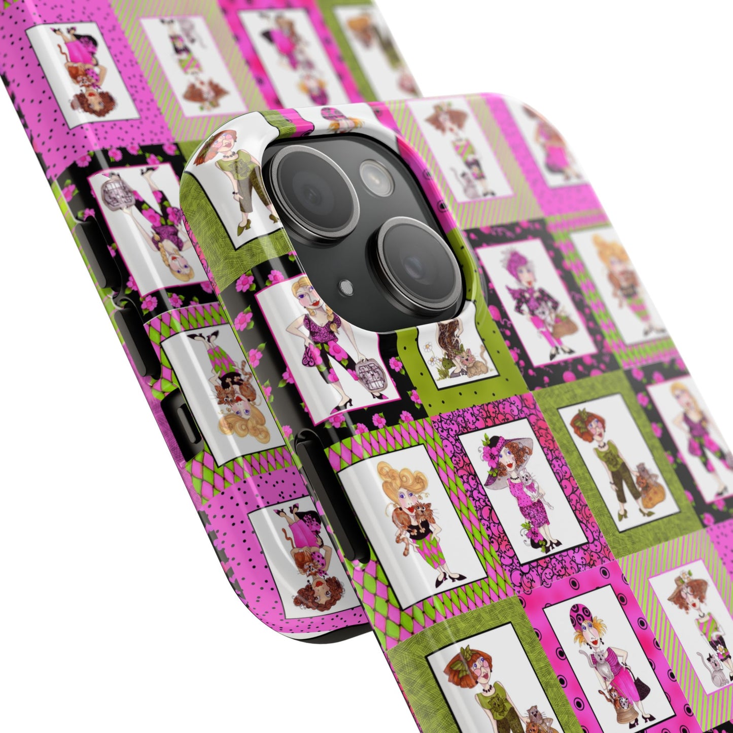 Cat Ladies Cerise Phone Case