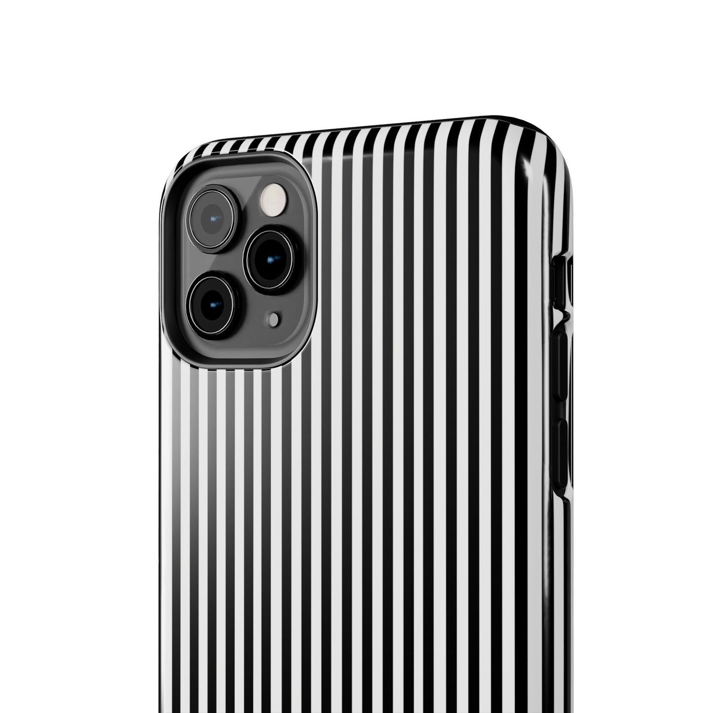 Stripe White / Black Phone Case
