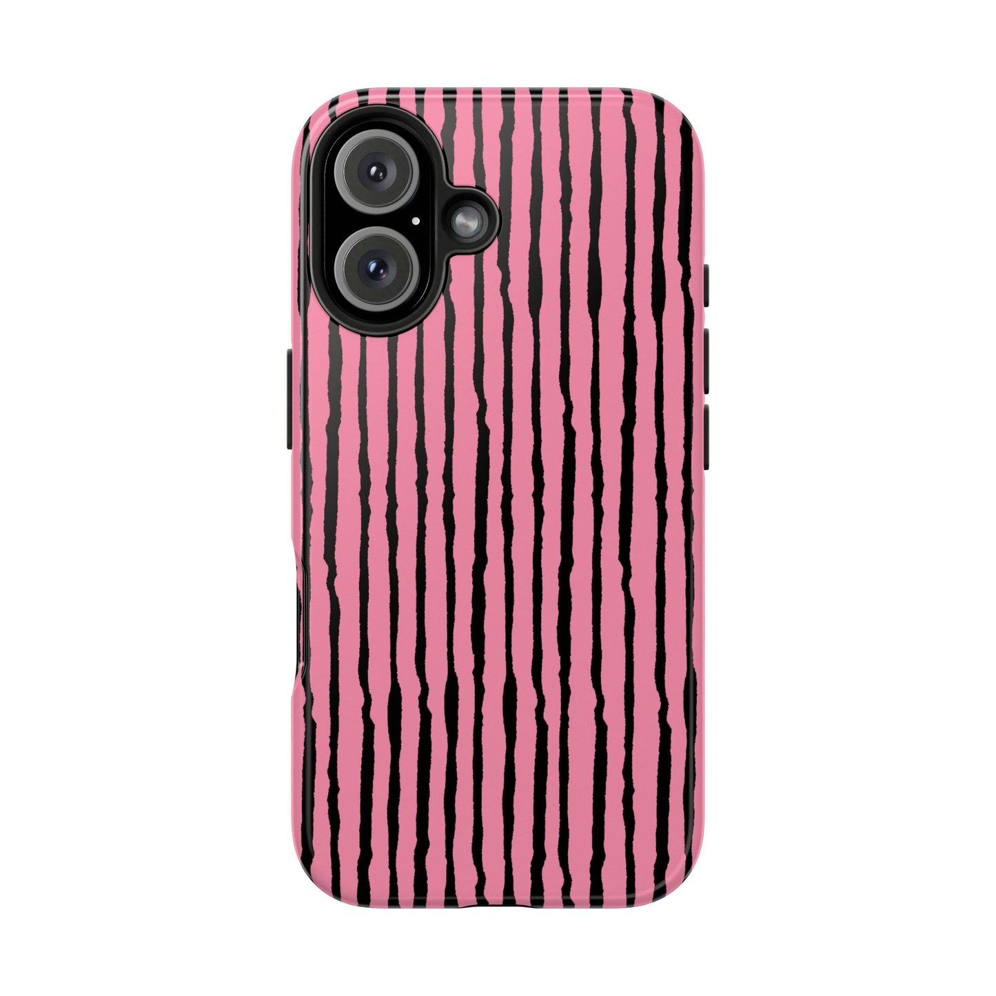 Sorta Stripe Bright Pink / Black Phone Case