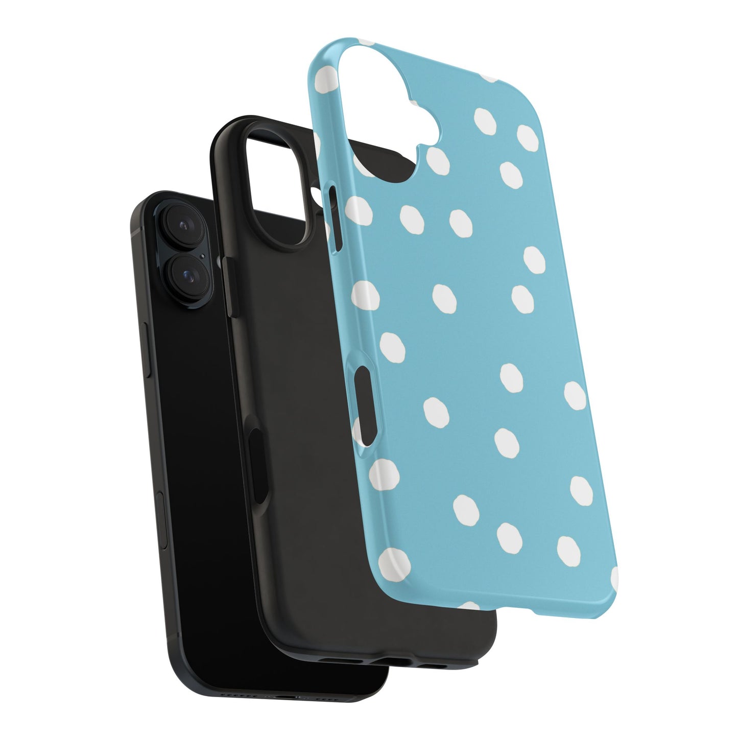 Jumbo Dots Turquoise / White Phone Case