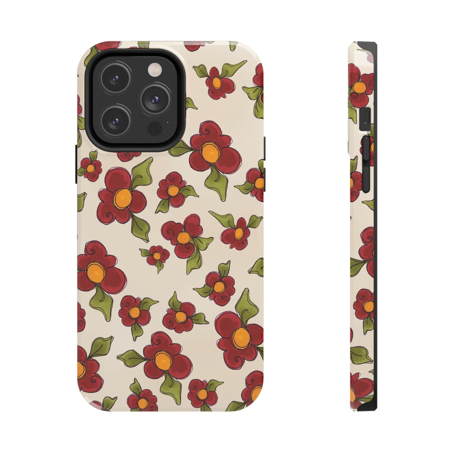 Chili Pepper Daisies Phone Case