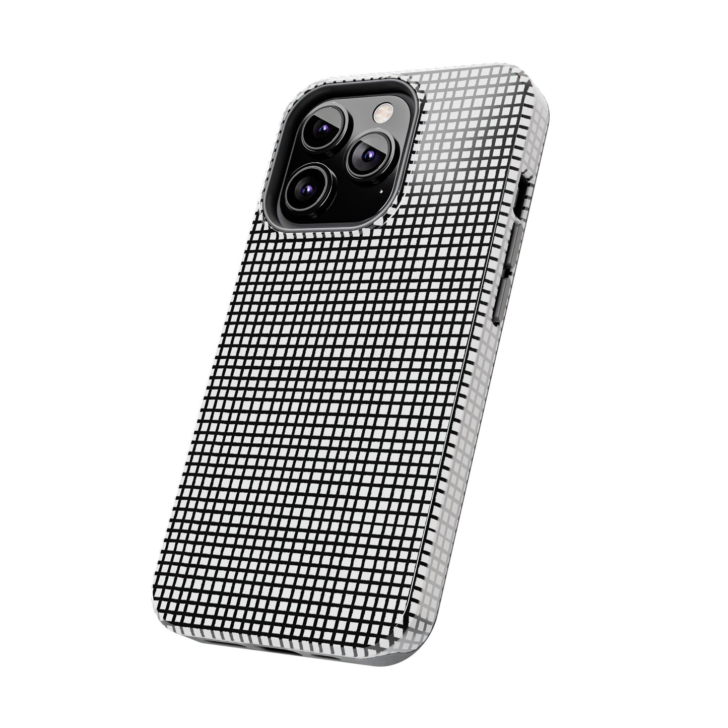 Gingham Black / White Phone Case